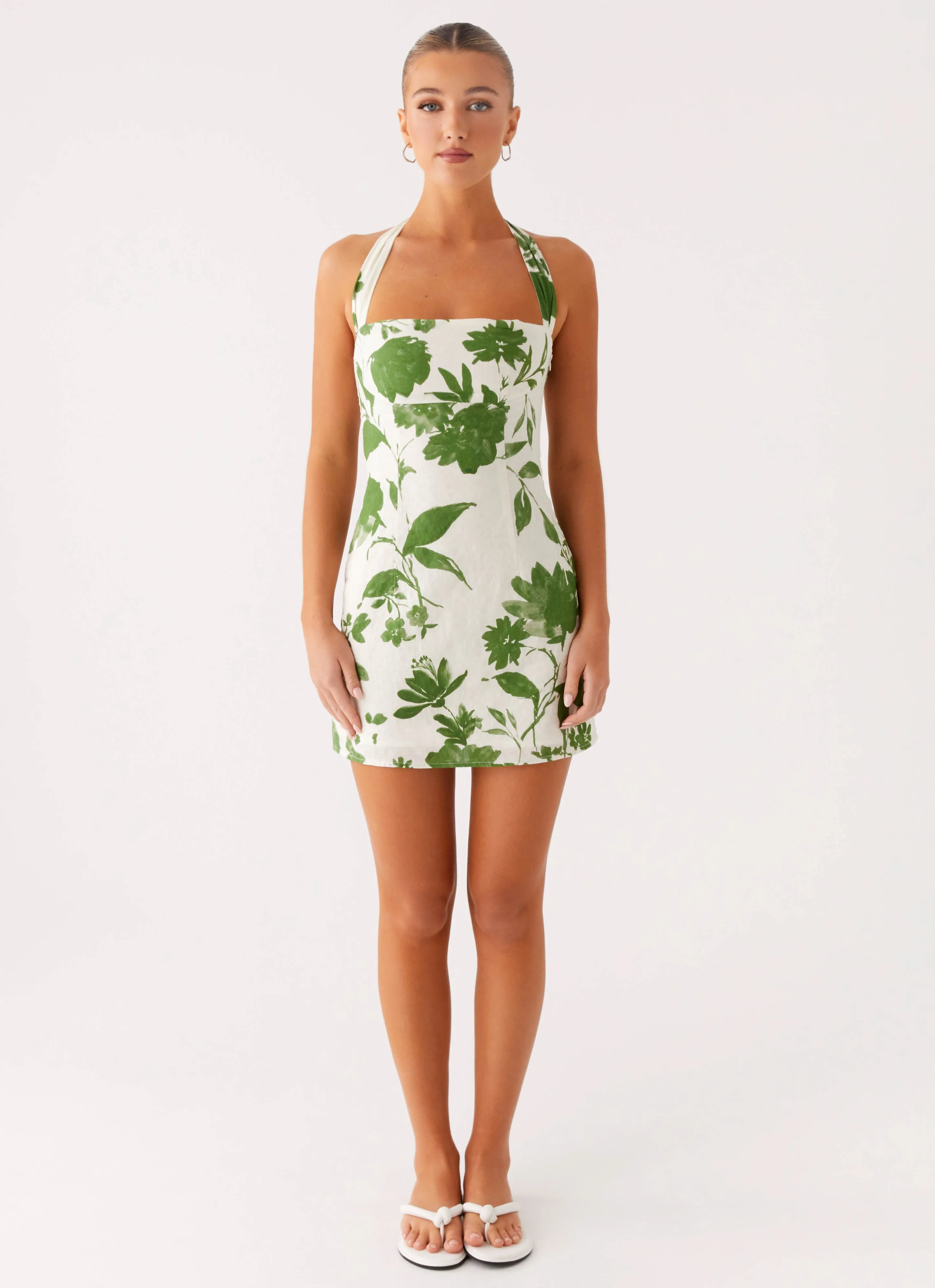 Melora Mini Dress - Verdant Bloom Fluid Fabric Day-to-evening dress