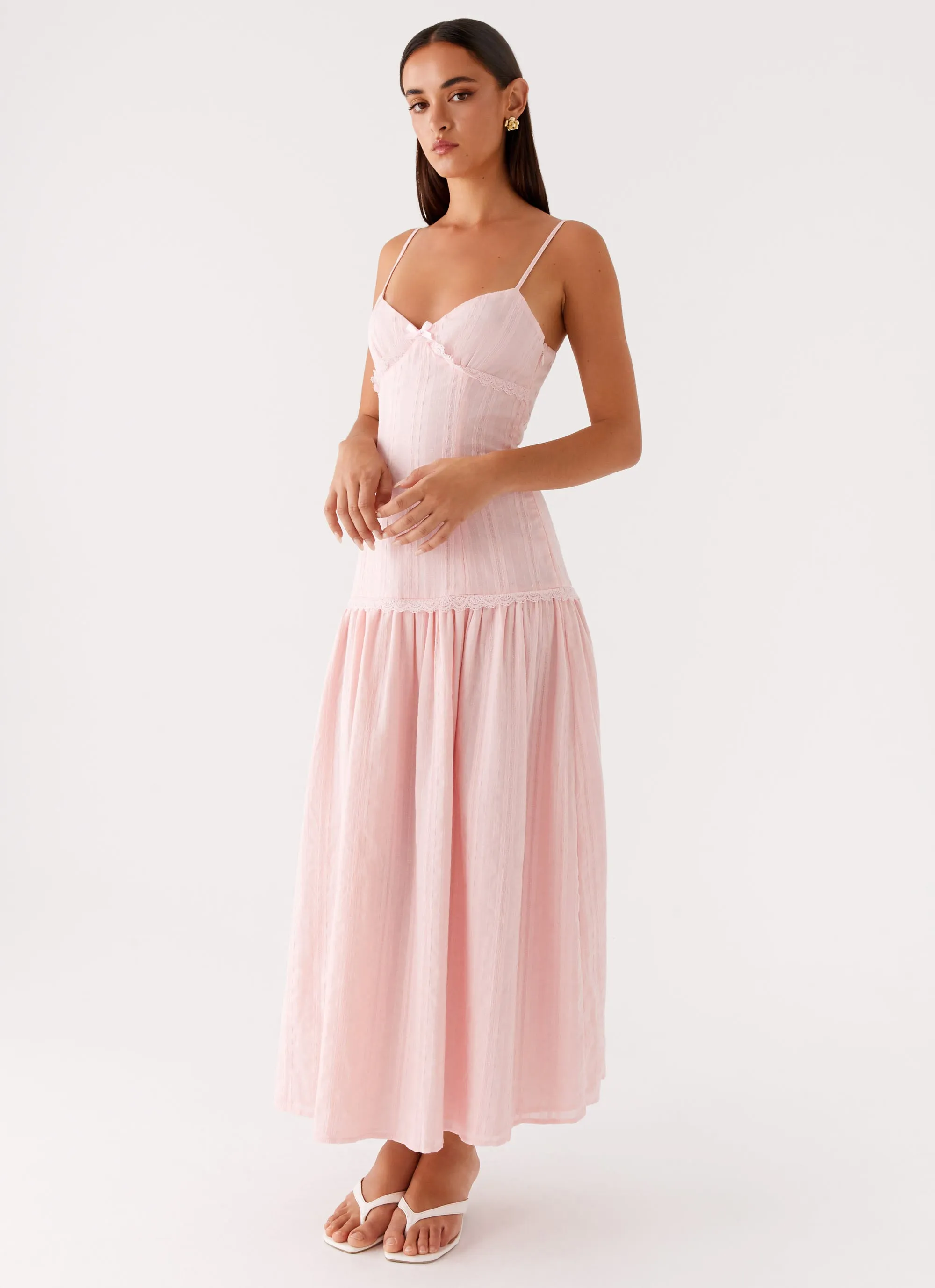 Romantic Mood Gentle Shine Found You Midi Dress - Pink