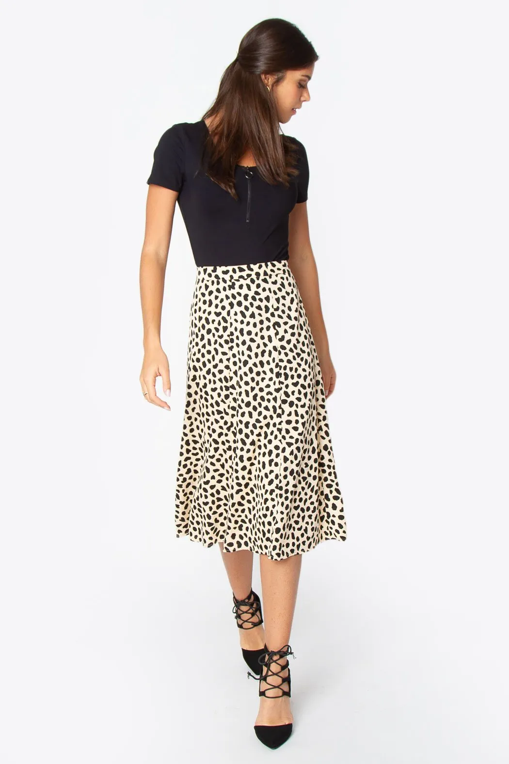 Foxy Leopard Midi Skirt