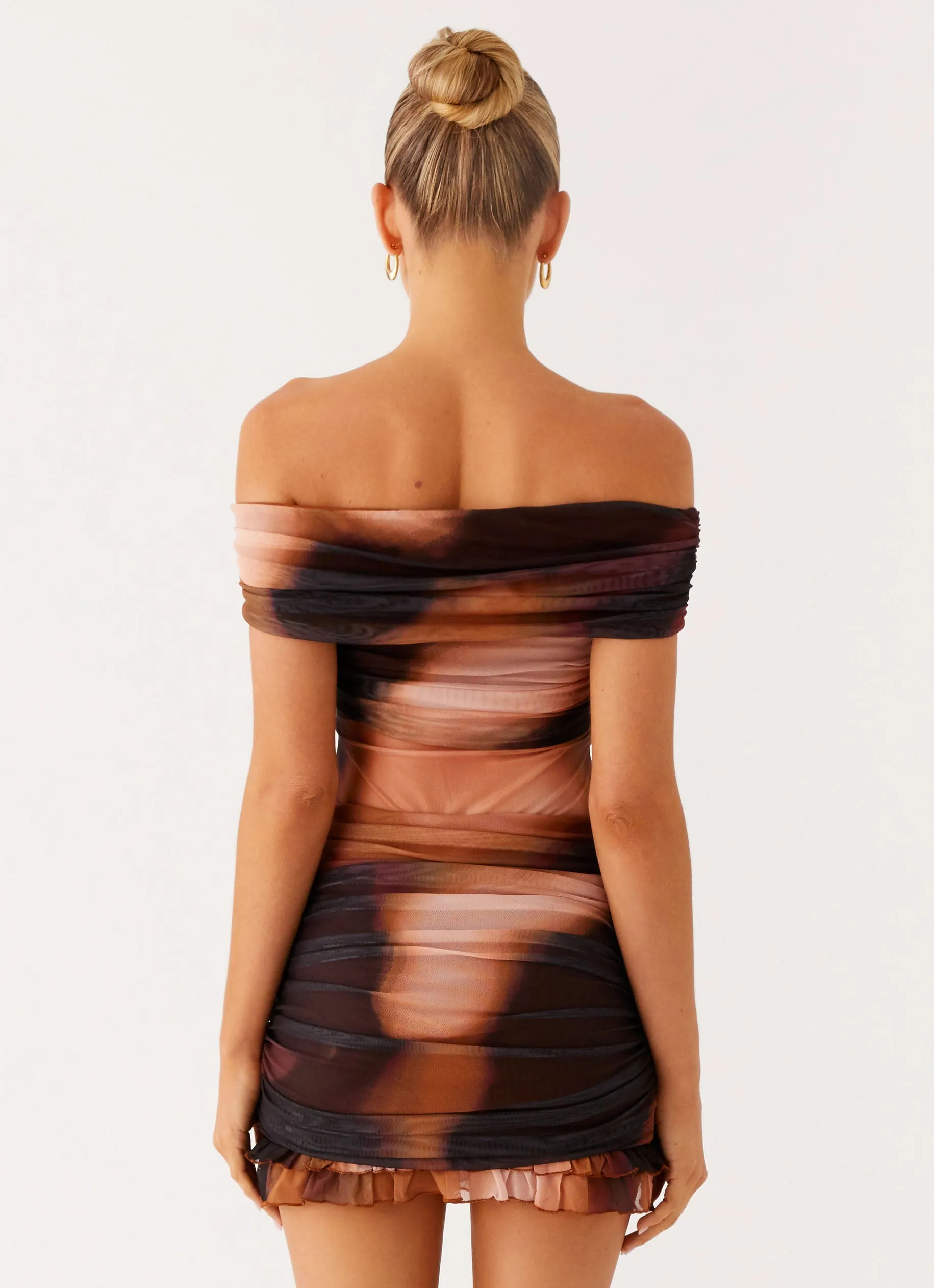 Day Ready Look Satin Layers Frances Mini Dress - Black Gradient