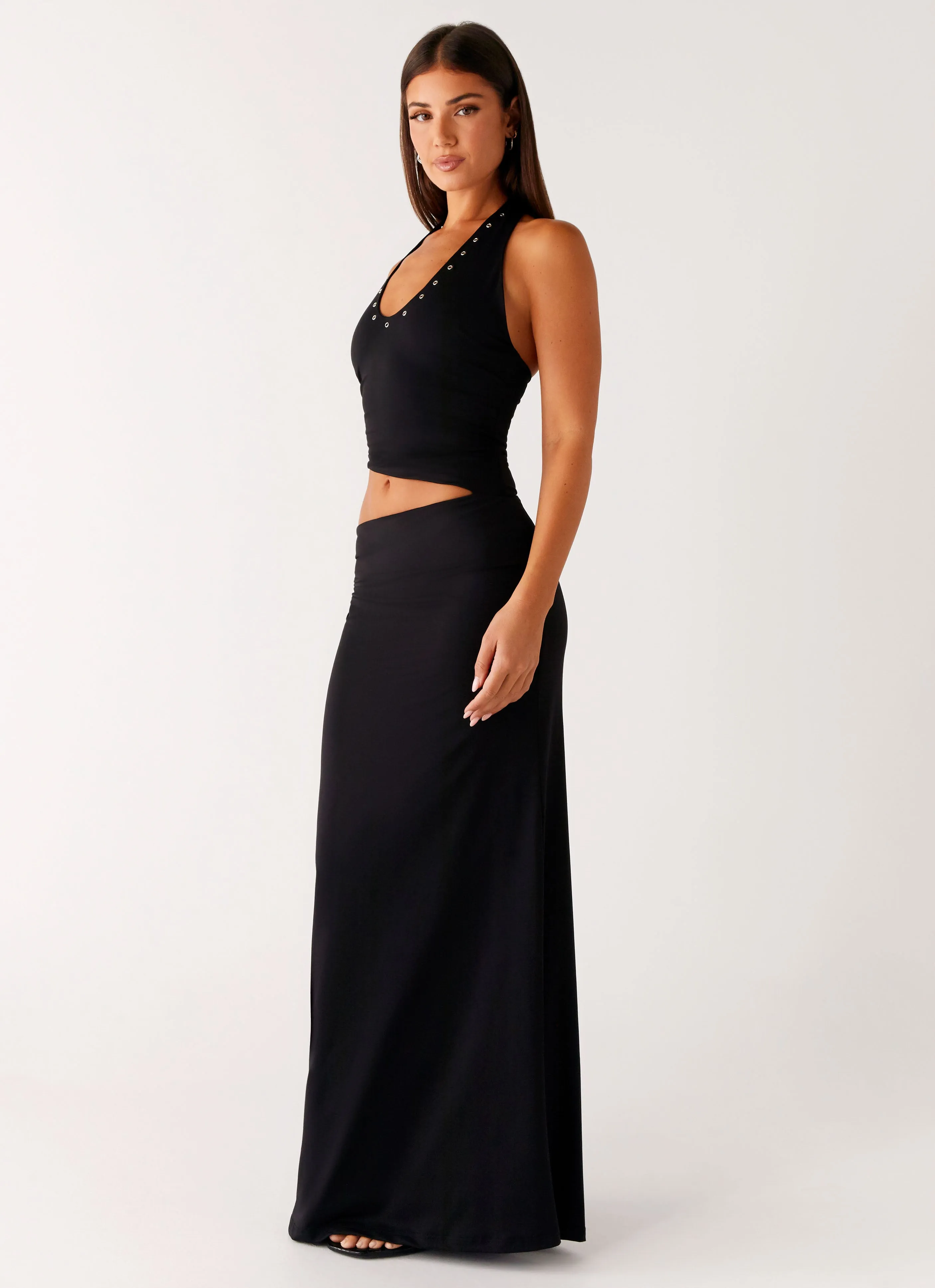 Minimal Cut London Edge Chella Maxi Dress - Black