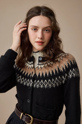 Comfy Style HighStretch Heather 13 |Fair Isle knits Cardigan