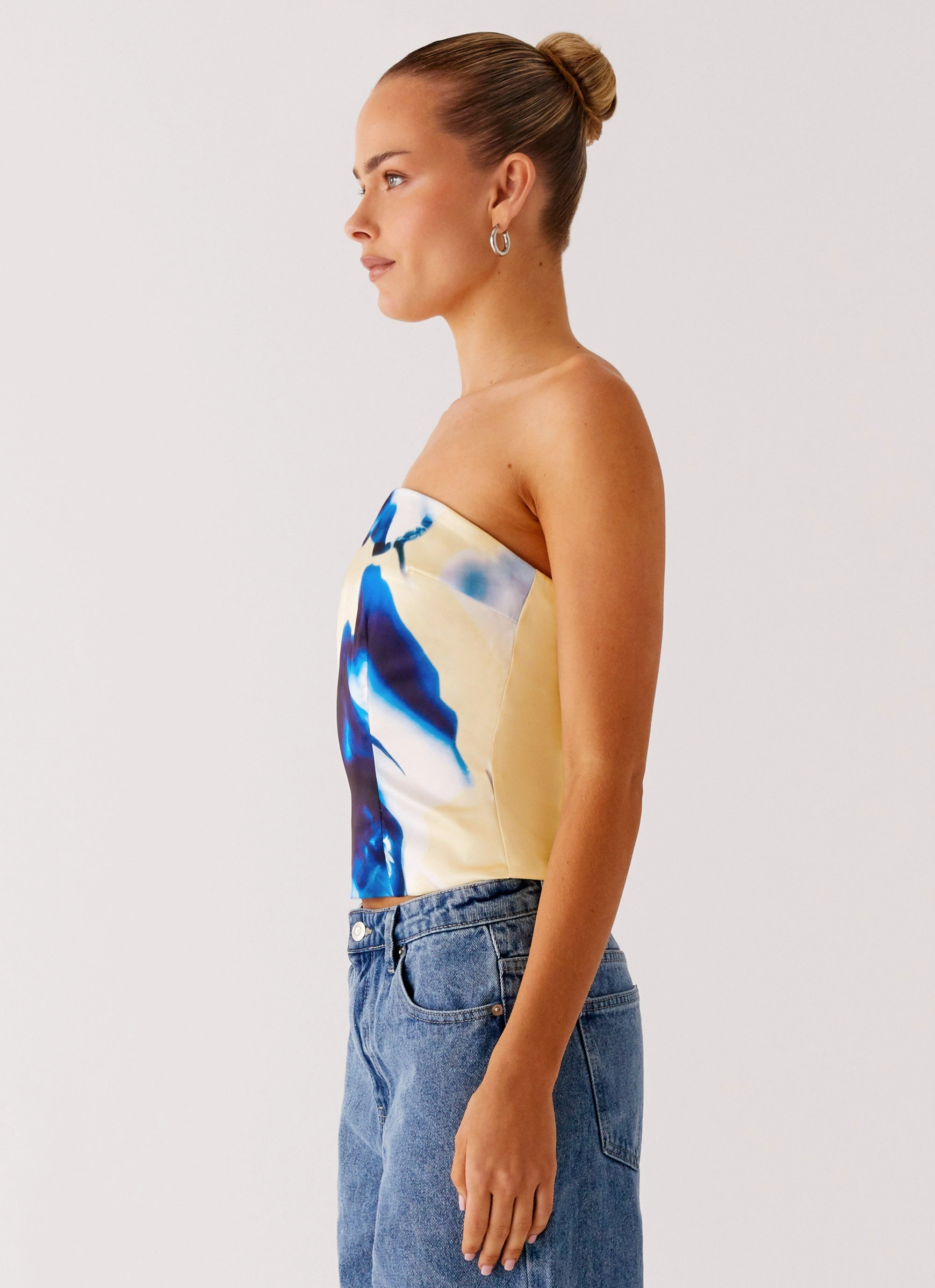 Dreamy Skies Strapless Top - Heirloom Floral ComfortStretchFit