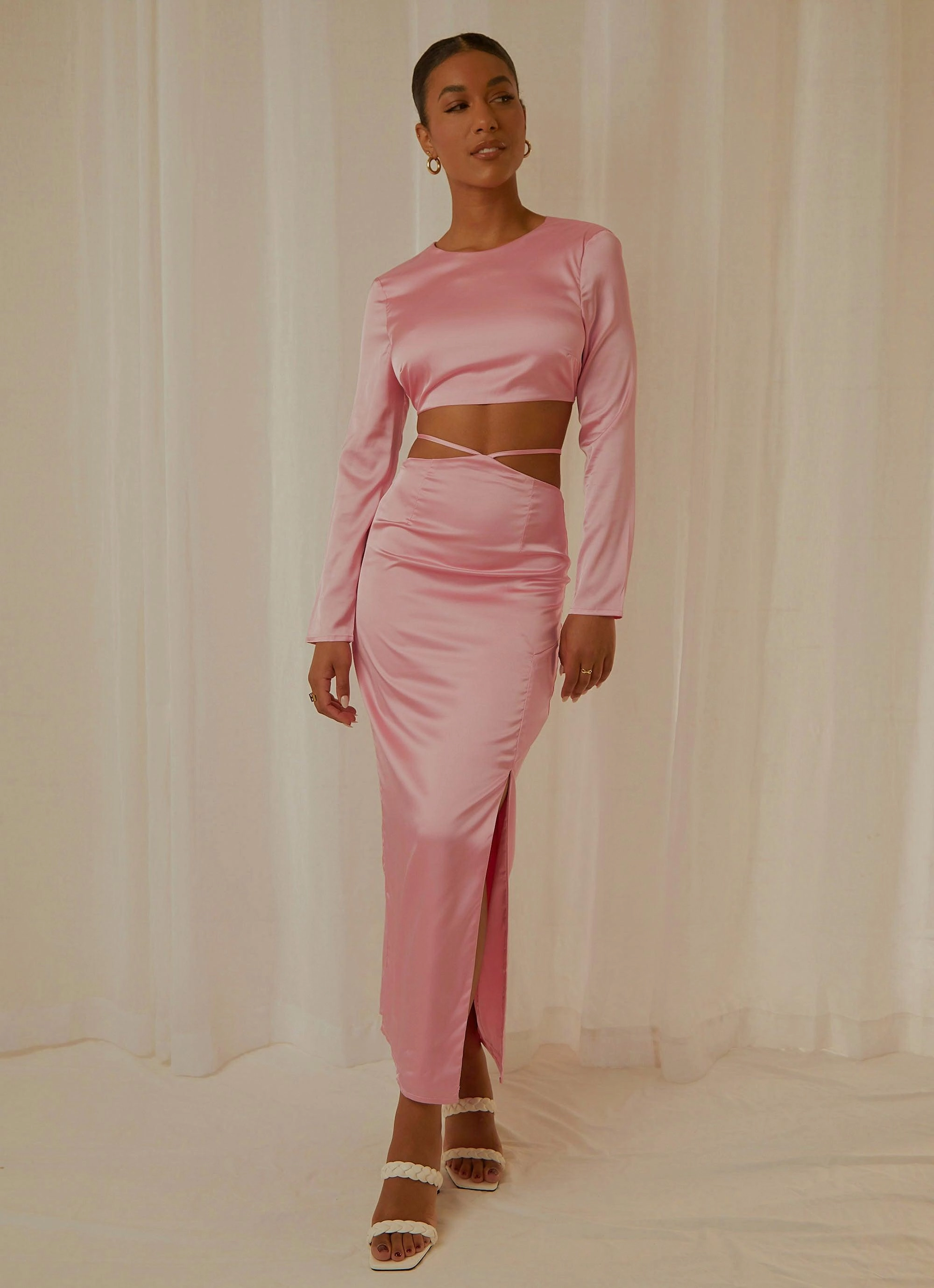 From Florence Maxi Skirt - Baby Pink quick dry