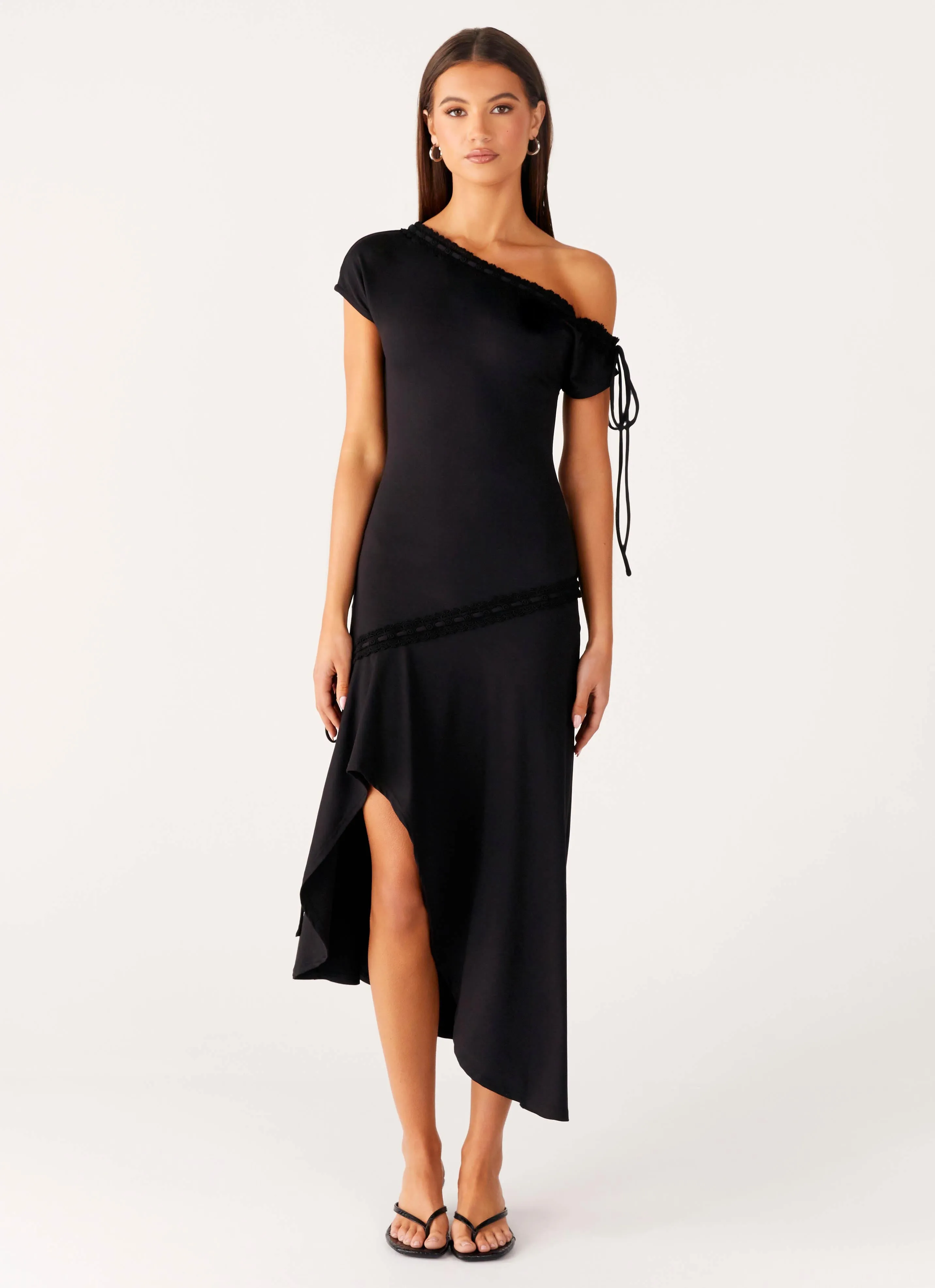 Downtown Midi Dress - Black Casual and Smart Inner lining