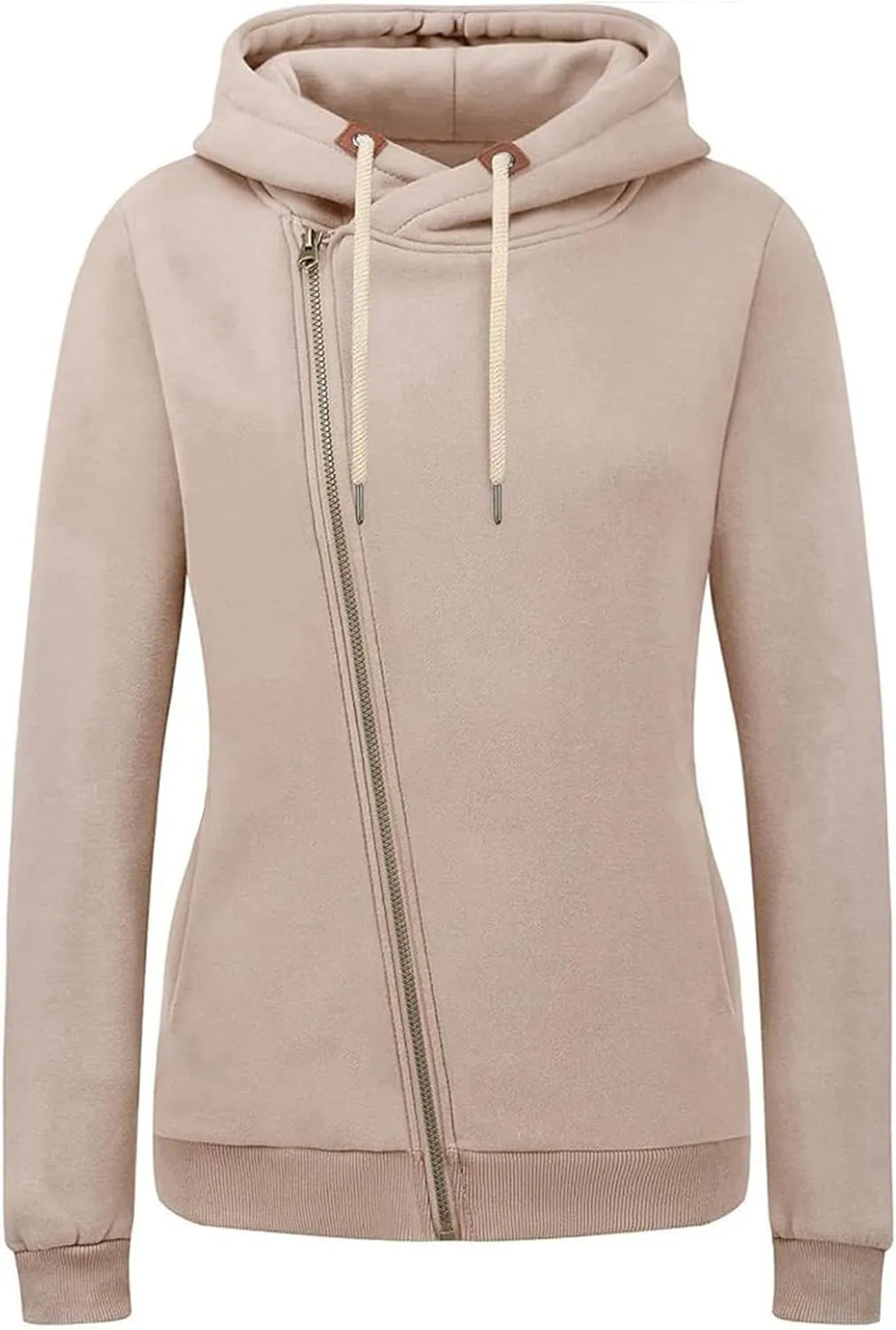 Full Zip Up Hoodie for Women Casual Long Sleeve Hoodie Sweatshirts Hoodie Jackets Soild Color Tops