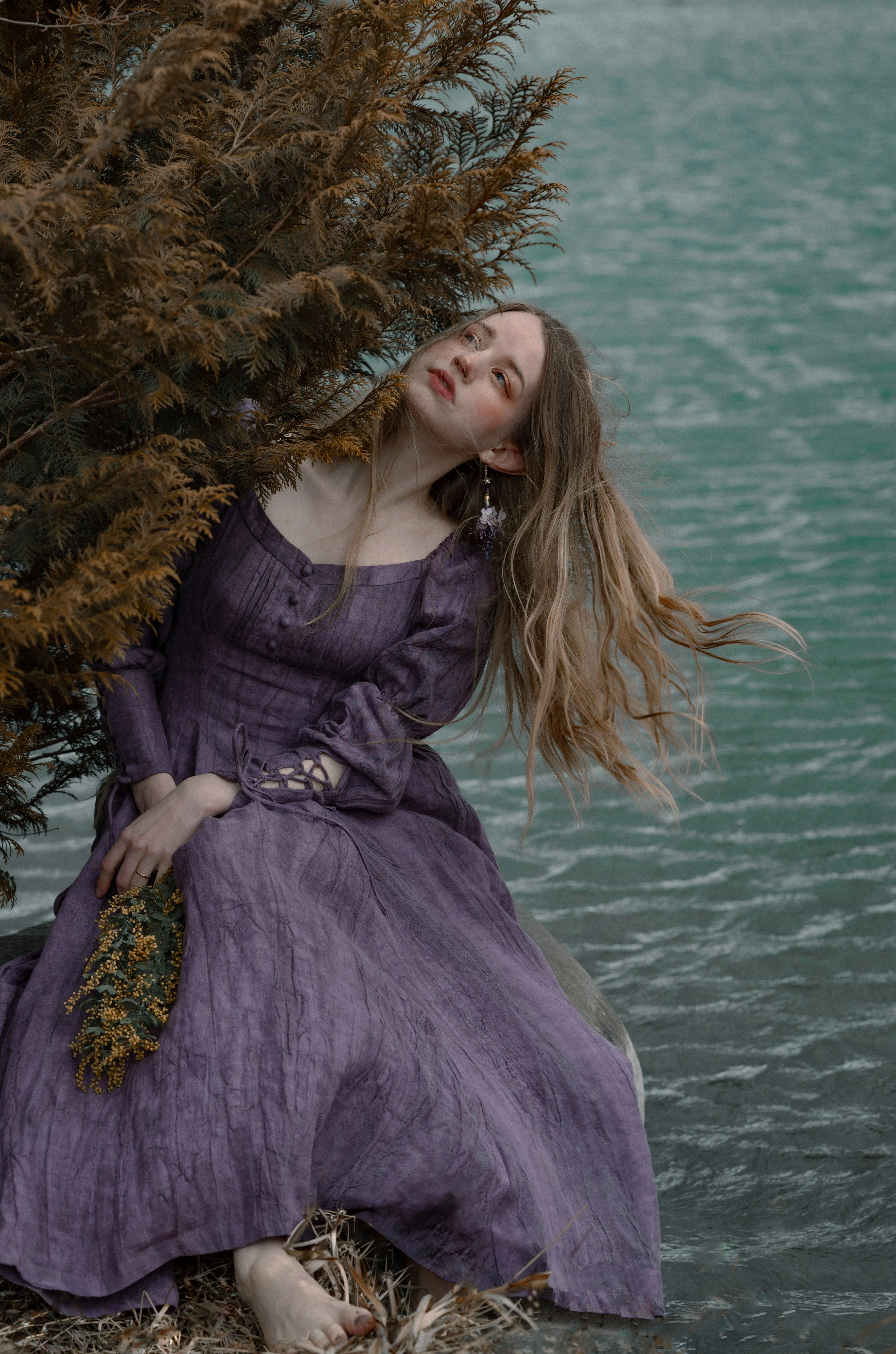 PHOENIX 24 | REGENCY LACE-UP LINEN DRESS WindResistantMaterial Comfy Style
