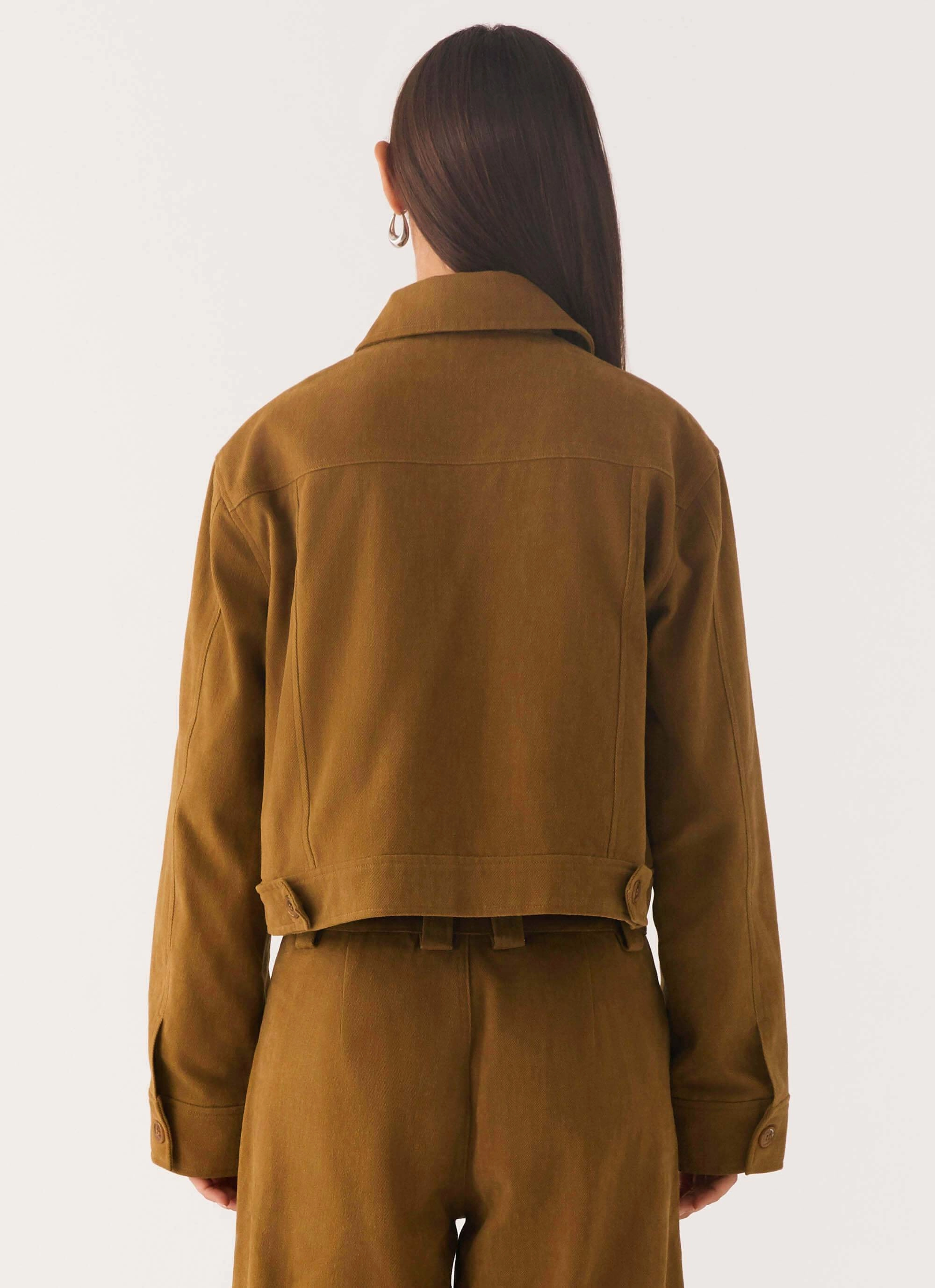 WeatherproofZipper Avi Boxy Jacket - Brown