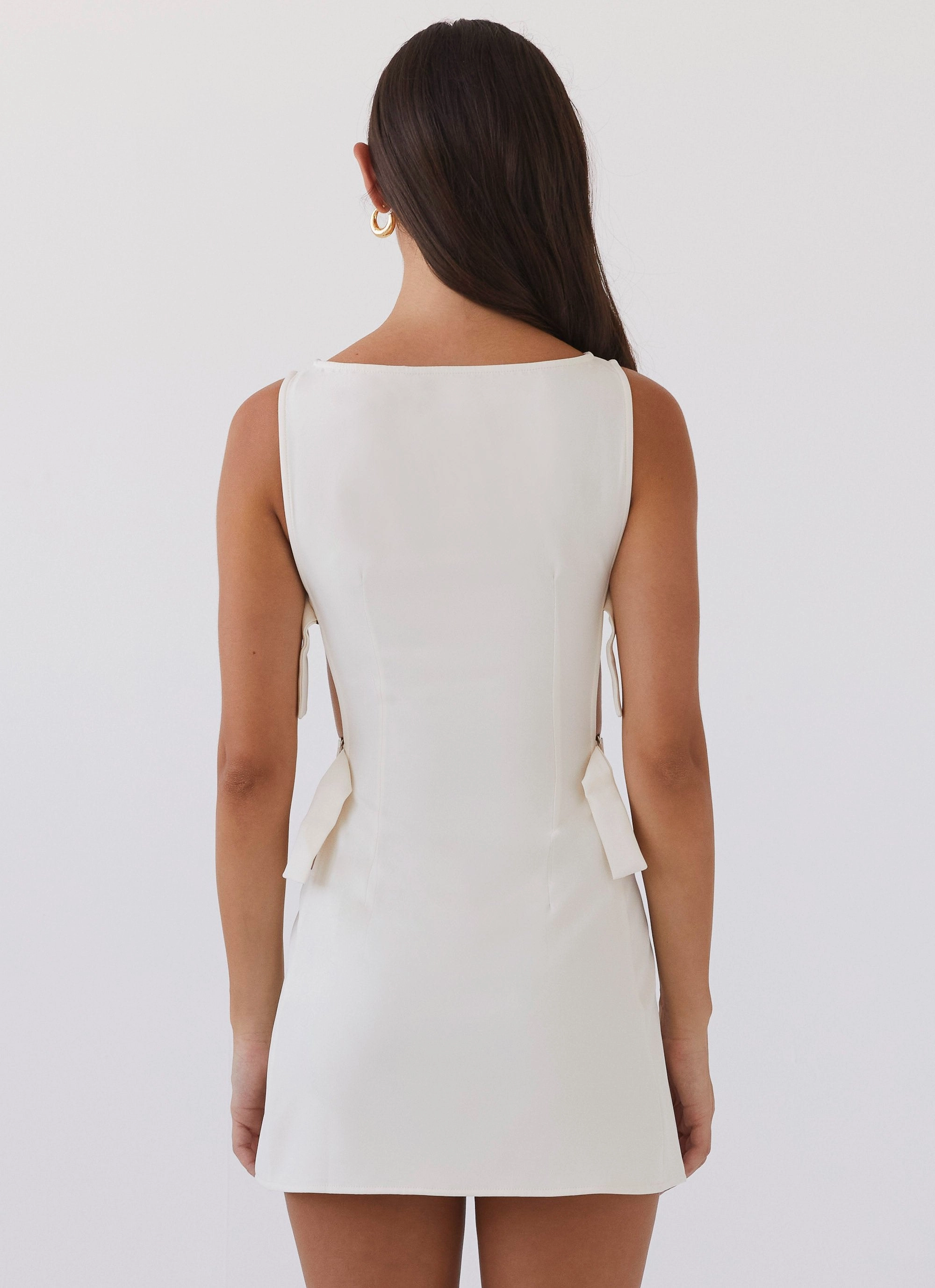 Fashionable Design Relaxed and Elegant Cherish You Buckle Mini Dress - Ivory