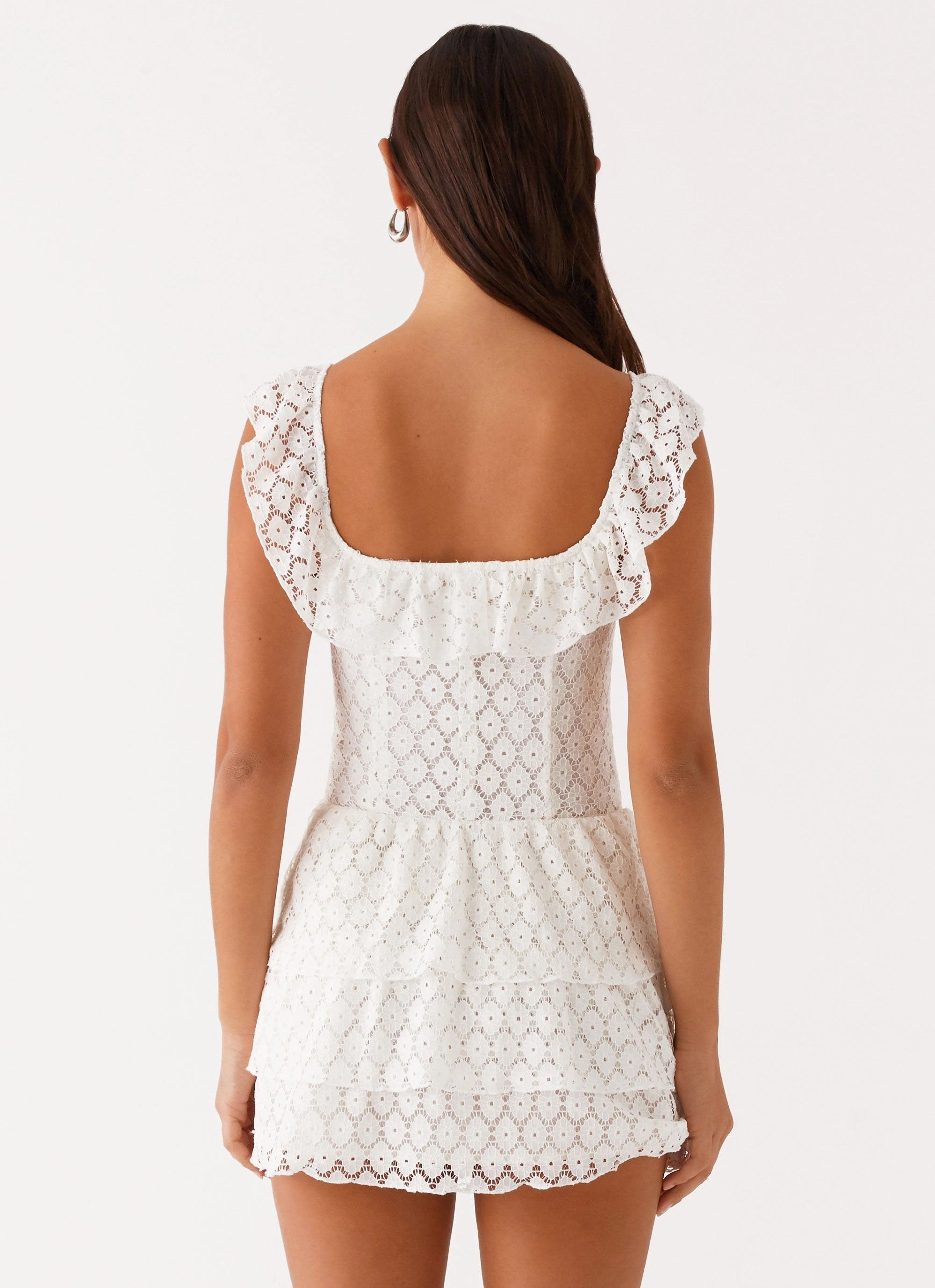 Paradise Dreams Corset Mini Dress - White Dreamy Silhouette