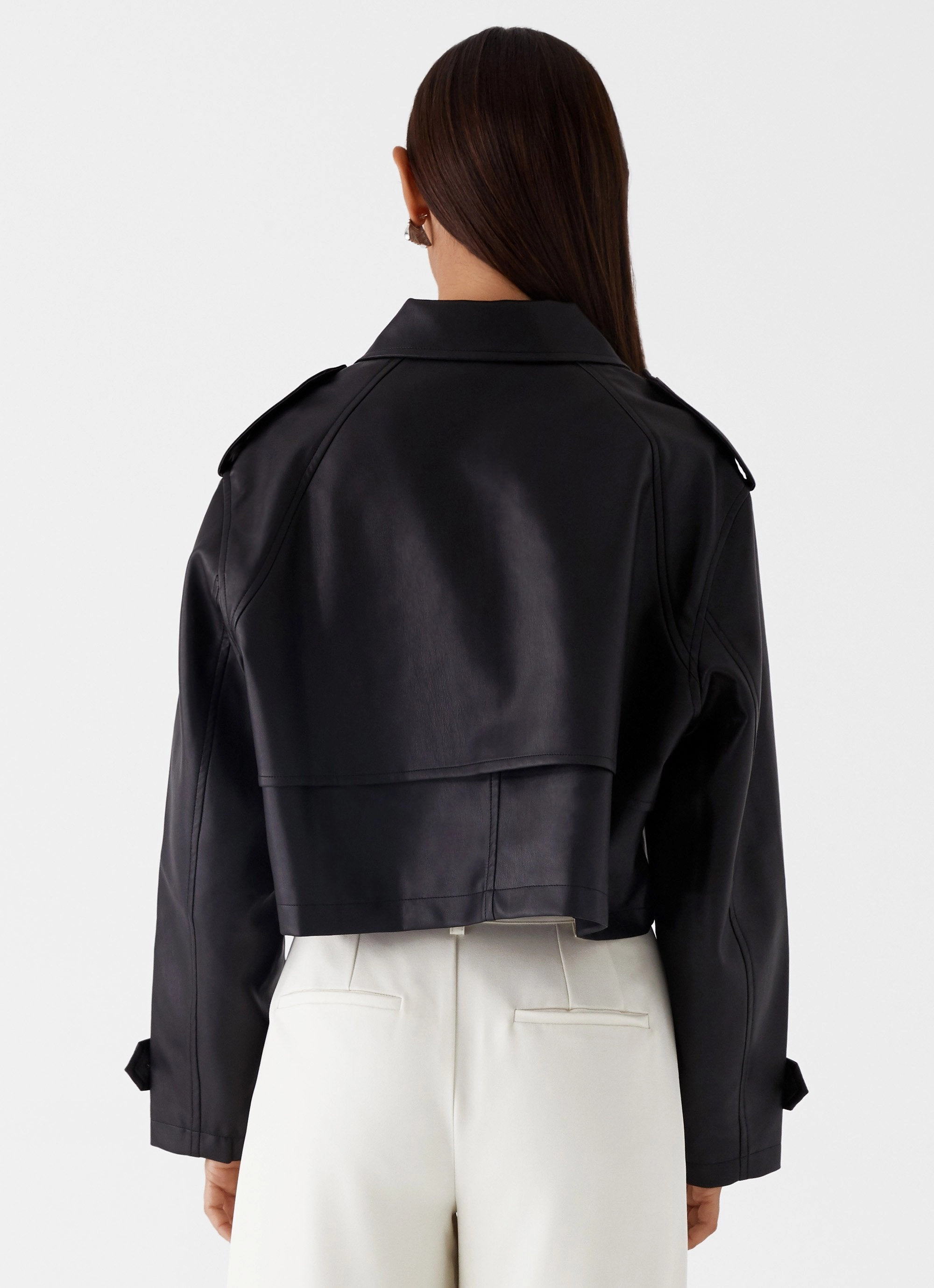 Bryson Cropped Jacket - Black Draft Block Versatile Fit Layer