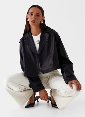 Scratch Resistant Zippers Bryson Cropped Jacket - Black