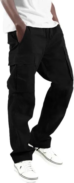 Fxbar Mens Cargo Pants Baggy Outdoor Waterproof Hiking Pants Stretch Casual Pockets Lightweight Classic Tactical Pants