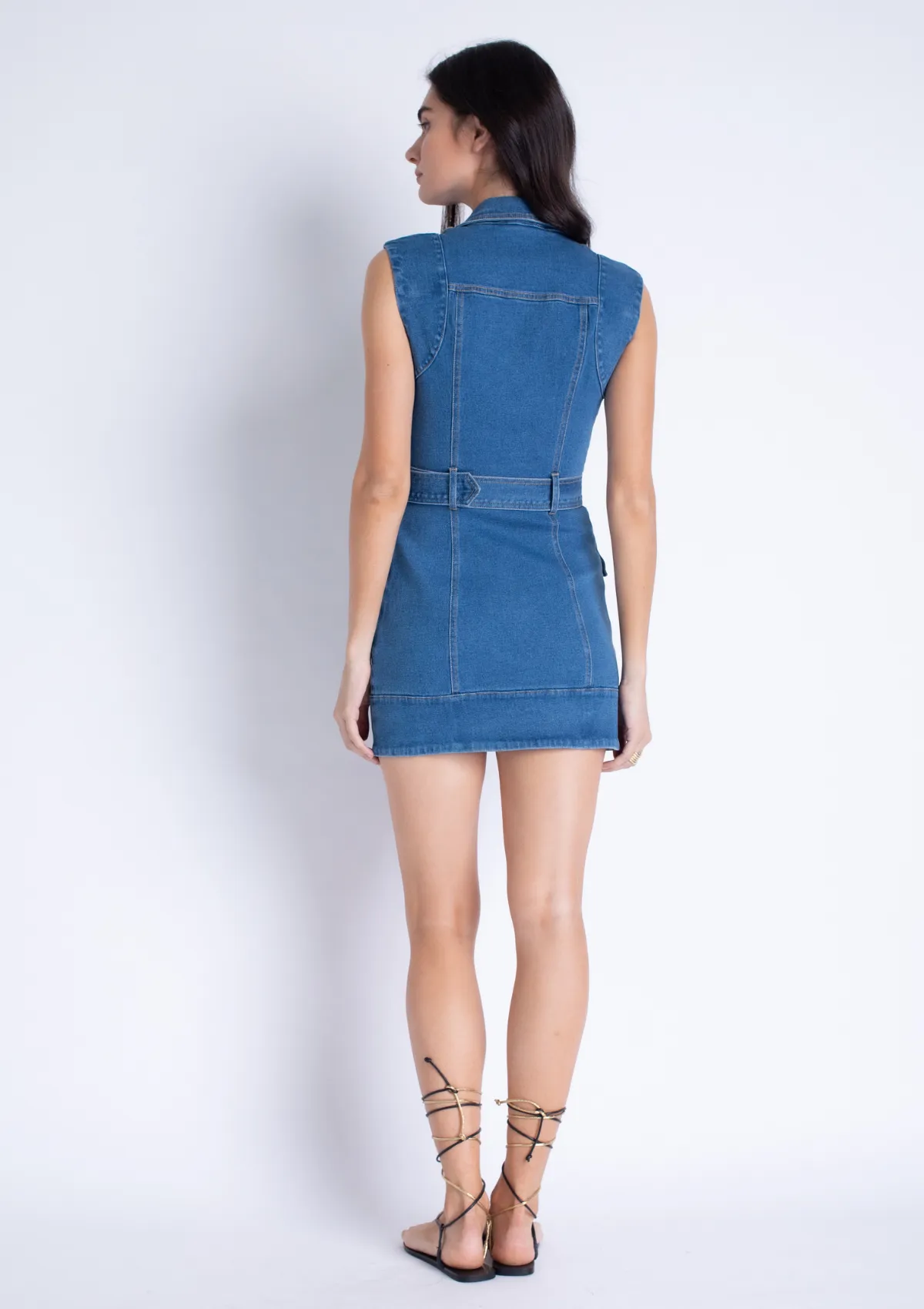 Chic Mom Selena Denim Mini Dress