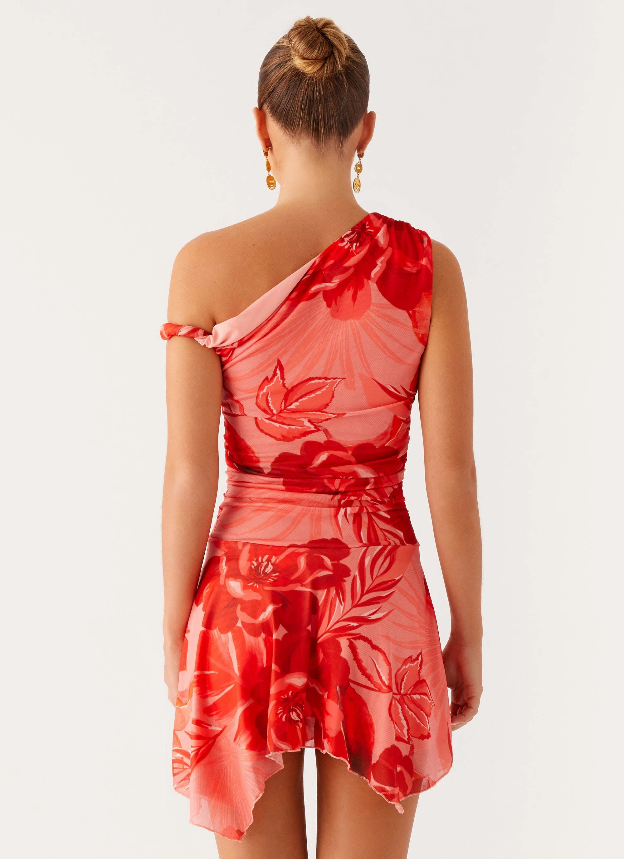 Wade Mini Dress - Sicily Sunsets Print Dual Tones