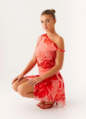 Wade Mini Dress - Sicily Sunsets Print Lounge Mood