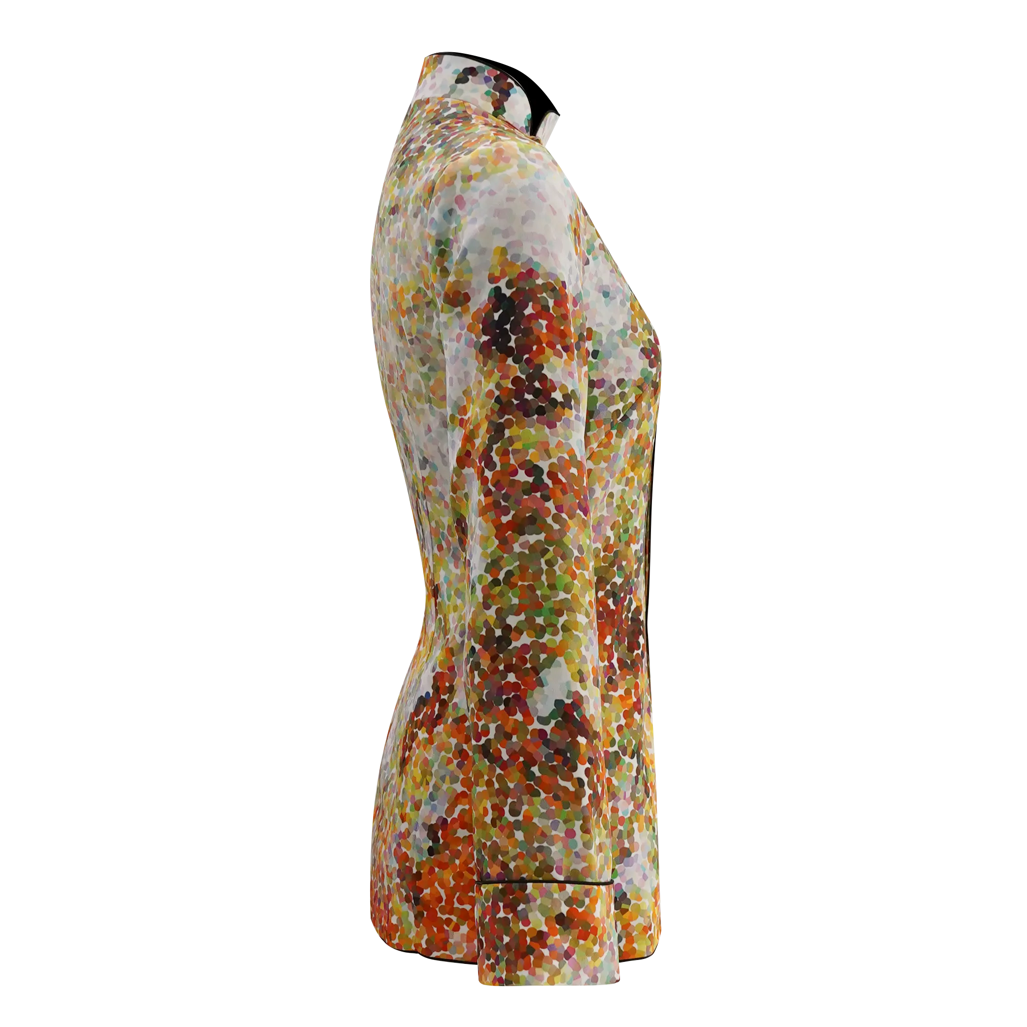 【GARDEN】100% Silk Mini Tang Jacket (slanted front Opening)