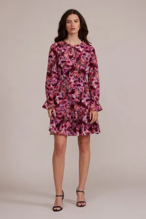Garner Floral Dress - Megenta