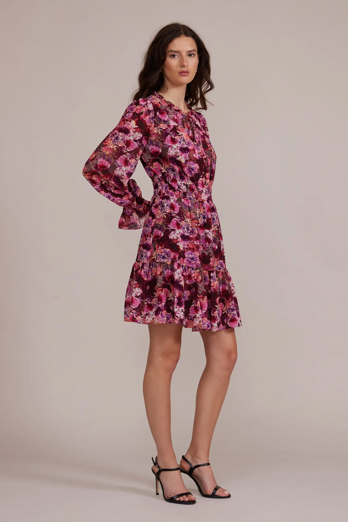 Garner Floral Dress - Megenta