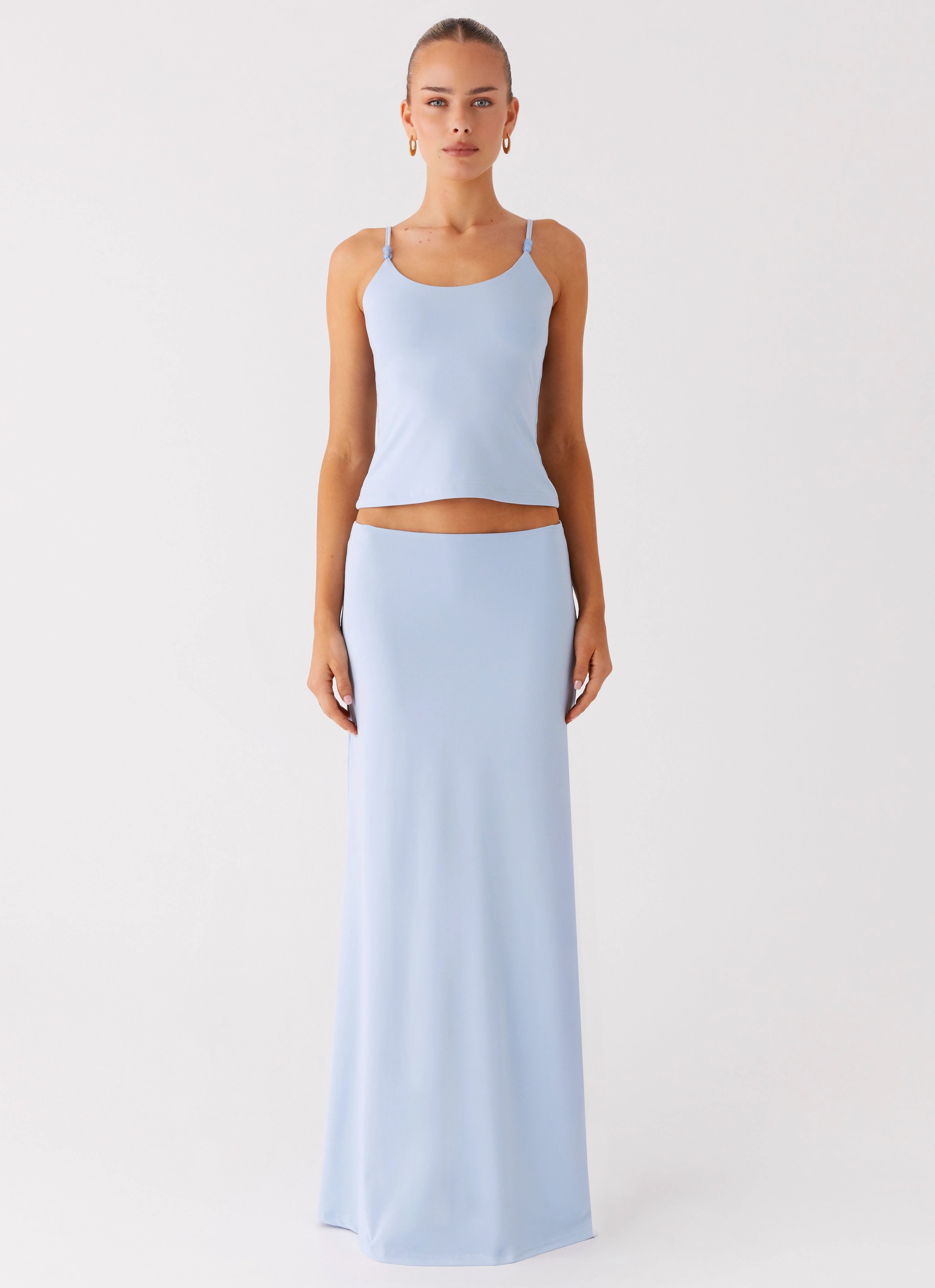 FasteningHood Garrix Bead Cami Top - Baby Blue