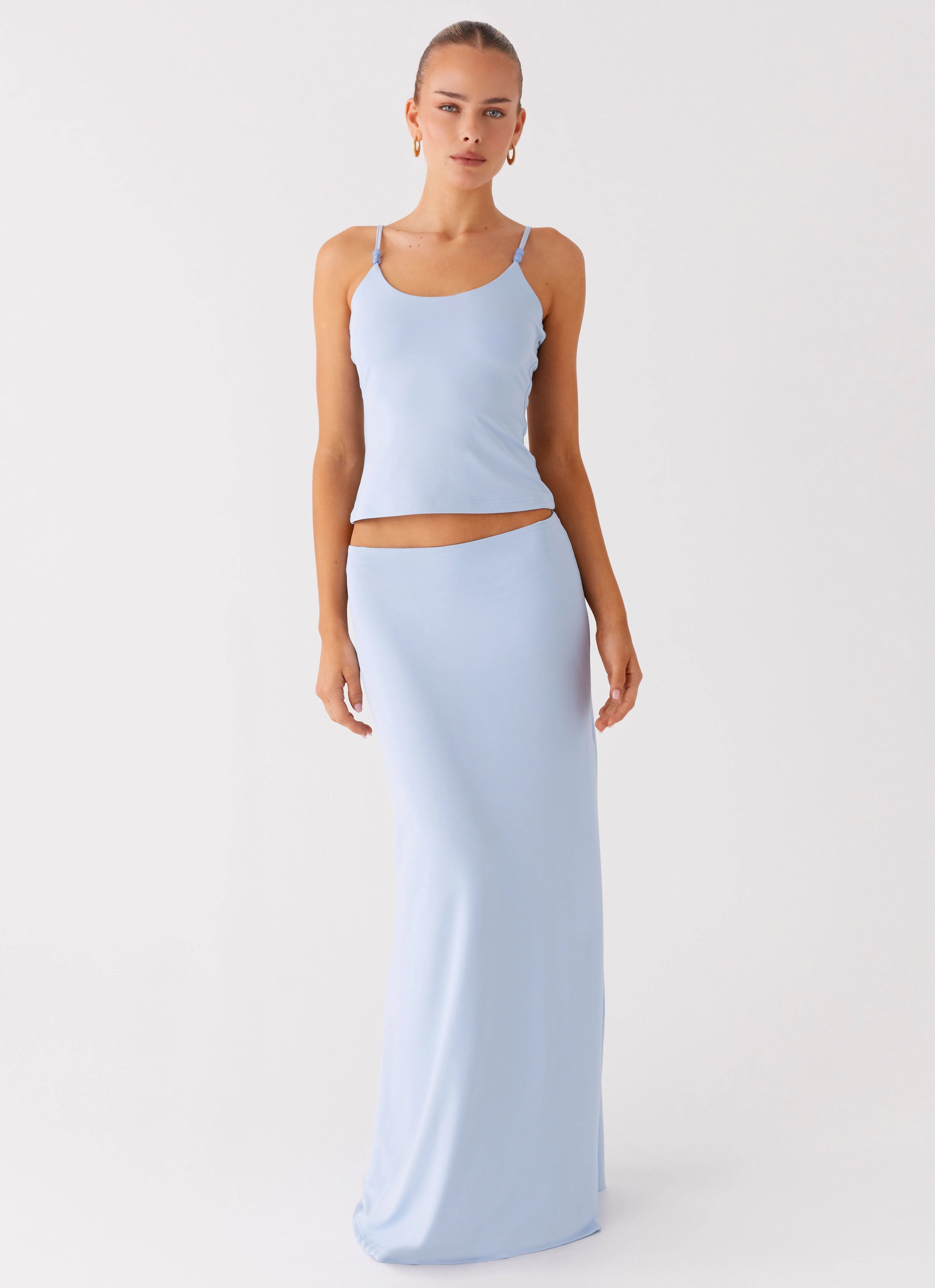 ZipClosure CompressionTechnology Garrix Bead Cami Top - Baby Blue