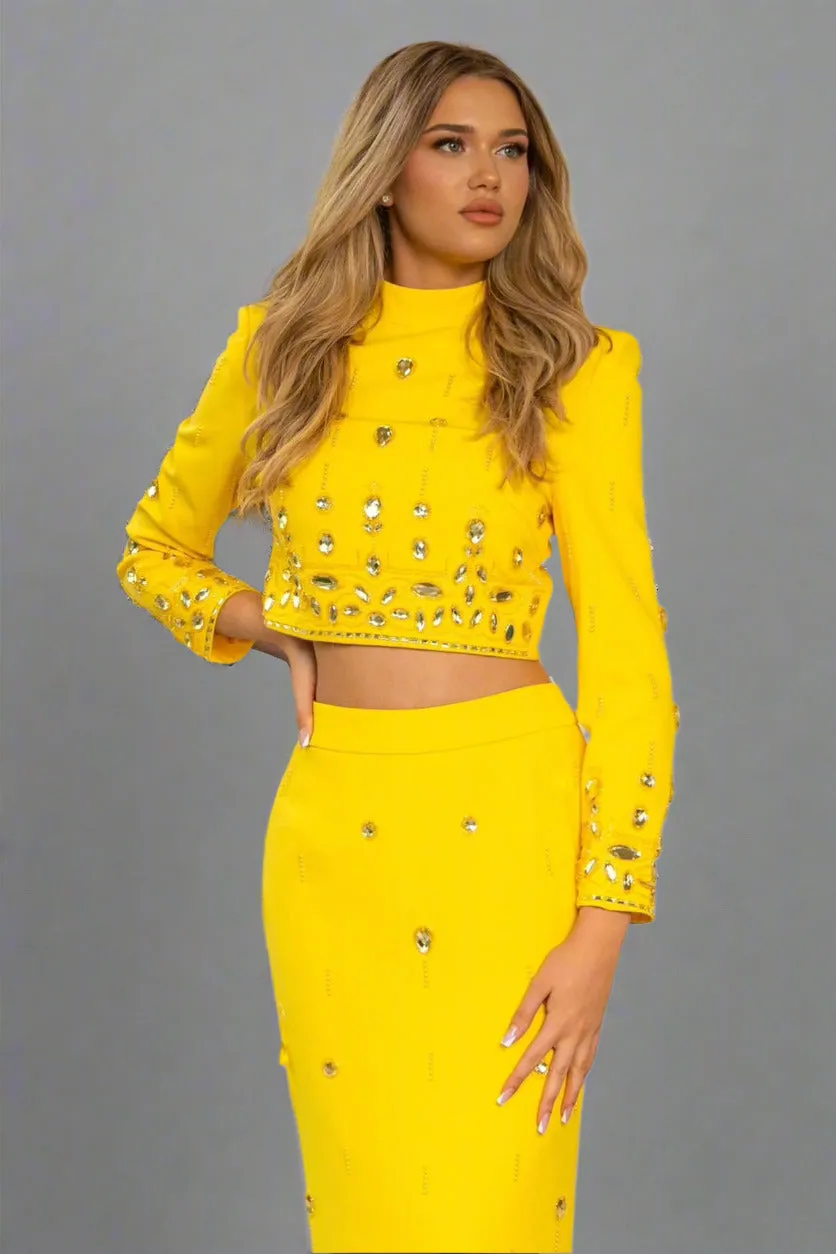 GHRIAN YELLOW MAXI TWO PIECES SET
