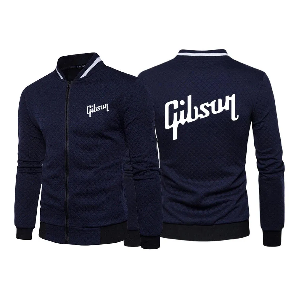 Gibson Printing Spring Autumn Men's Long Sleeve Jacket – High-Street Casual Zipper Hoody