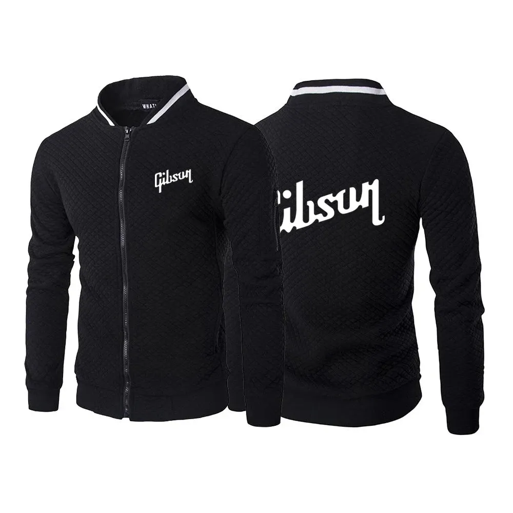 Gibson Printing Spring Autumn Men's Long Sleeve Jacket – High-Street Casual Zipper Hoody