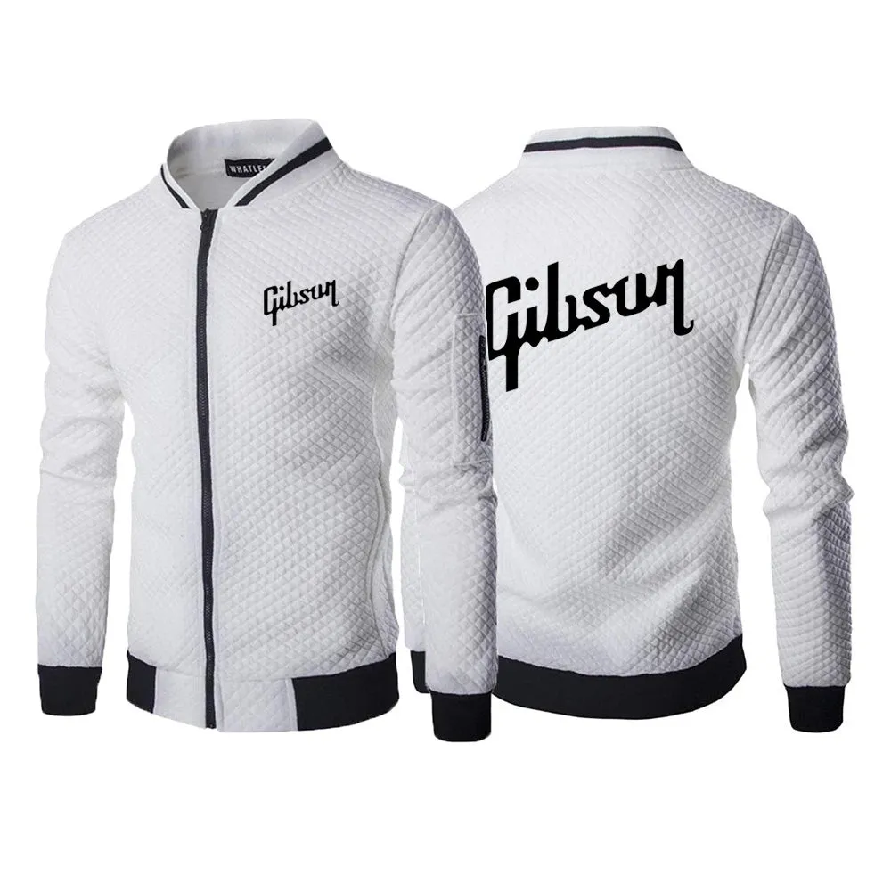 Gibson Printing Spring Autumn Men's Long Sleeve Jacket – High-Street Casual Zipper Hoody