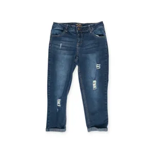 GIRL SIZE 14 YEARS - JUSTICE JEANS, Rolled Capri Jeans EUC B51
