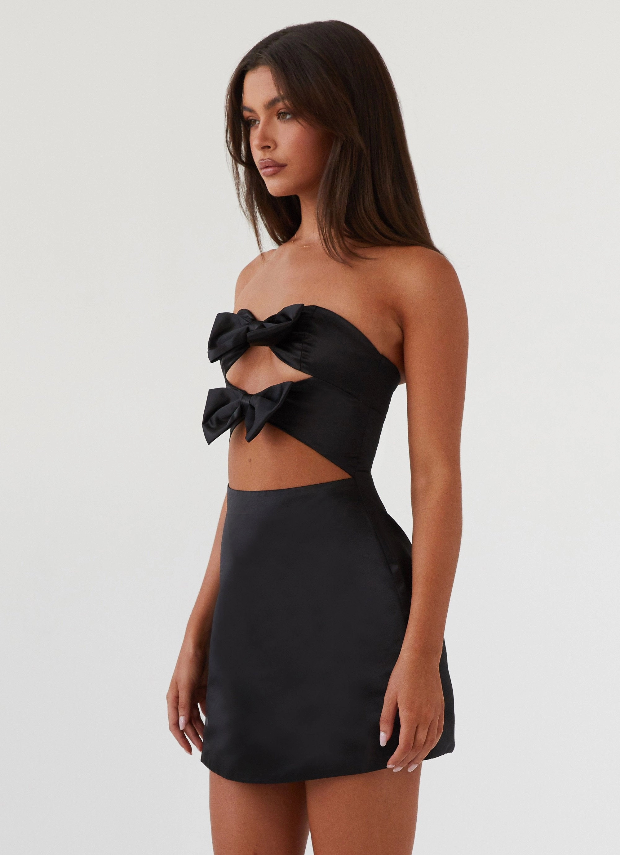 Girl Crush Bow Mini Dress - Black LowProfileZipper Free Shape