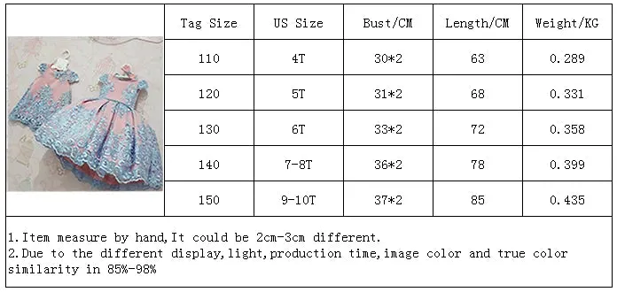Girls Dress Elegant New Year Princess Children Party Dress Wedding Gown Kids Dresses for Girls Birthday Party Dress Christmas Holiday