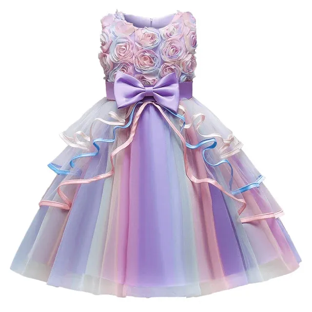 Girls Dress Elegant New Year Princess Children Party Dress Wedding Gown Kids Dresses for Girls Birthday Party Dress Christmas Holiday
