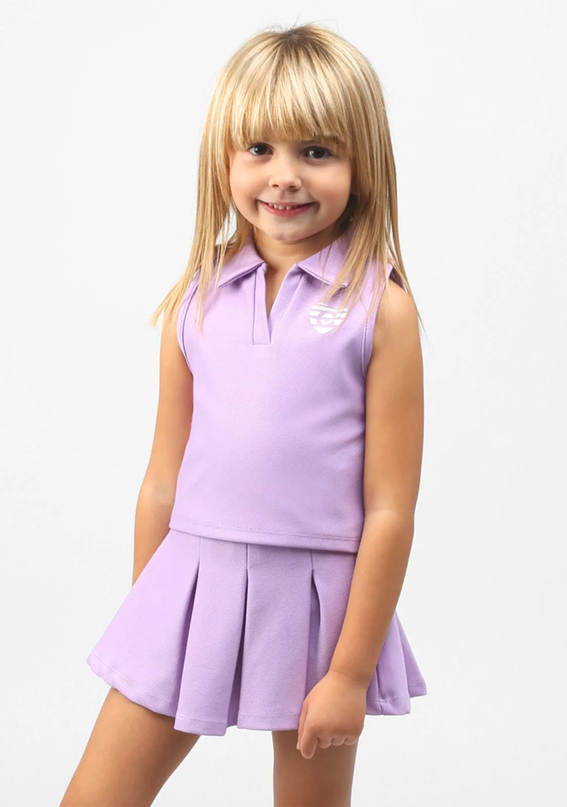 Girl's Malva Sleeveless Polo T-shirt