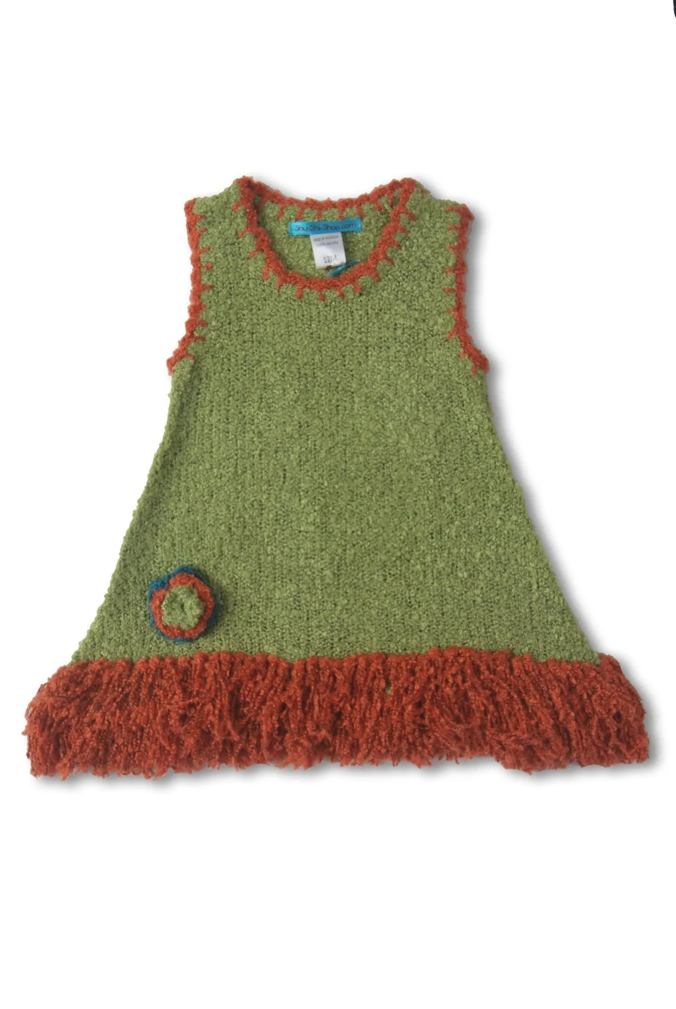 Girls' Sleeveless Dress with Fringes