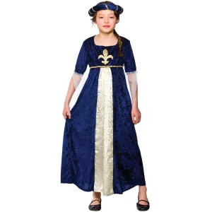 Girls Tudor Princess Royal Fancy Dress Halloween Costume