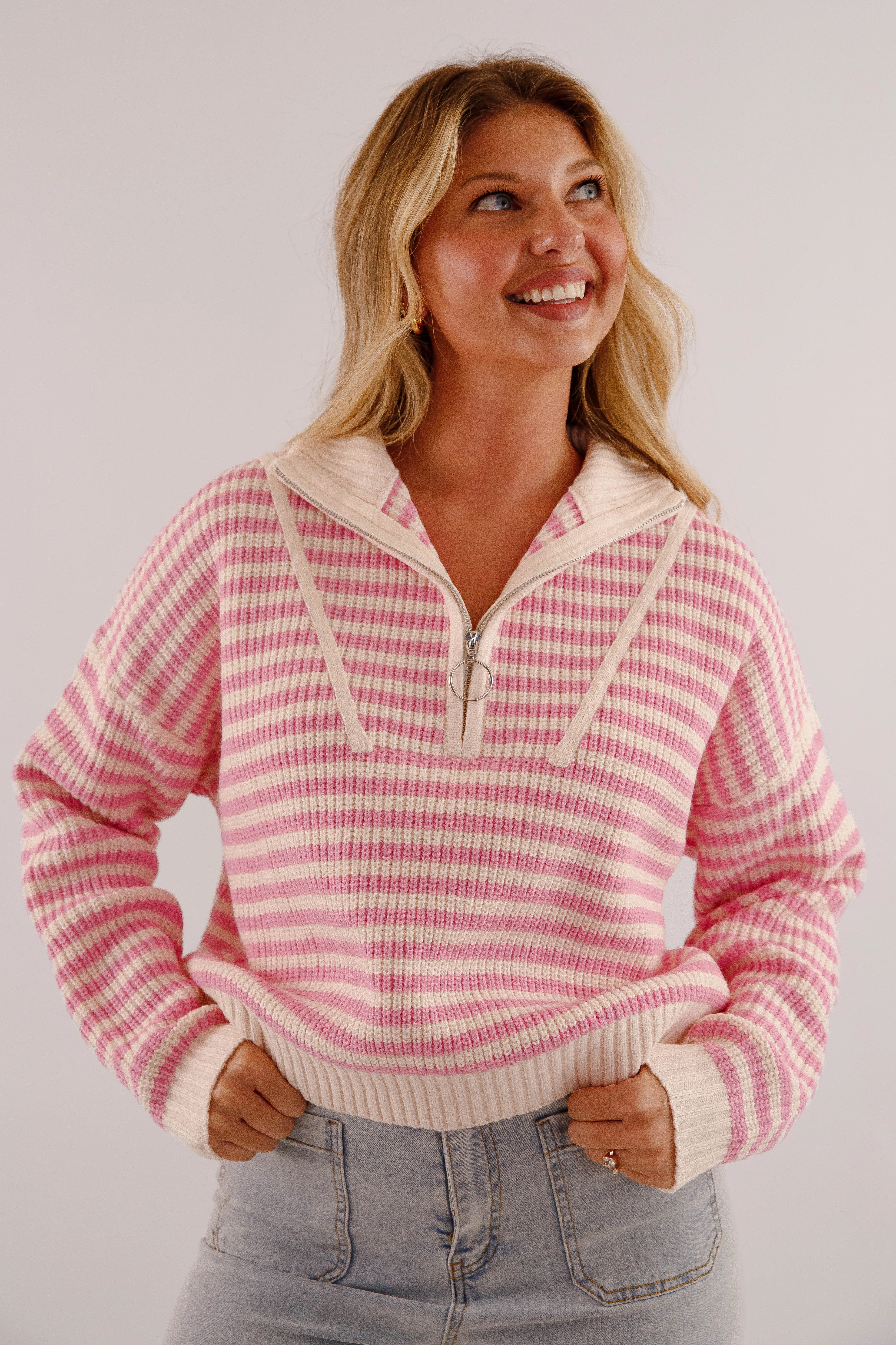 Bohemian style Printed top Giving Compliments Pullover Sweater-Pink