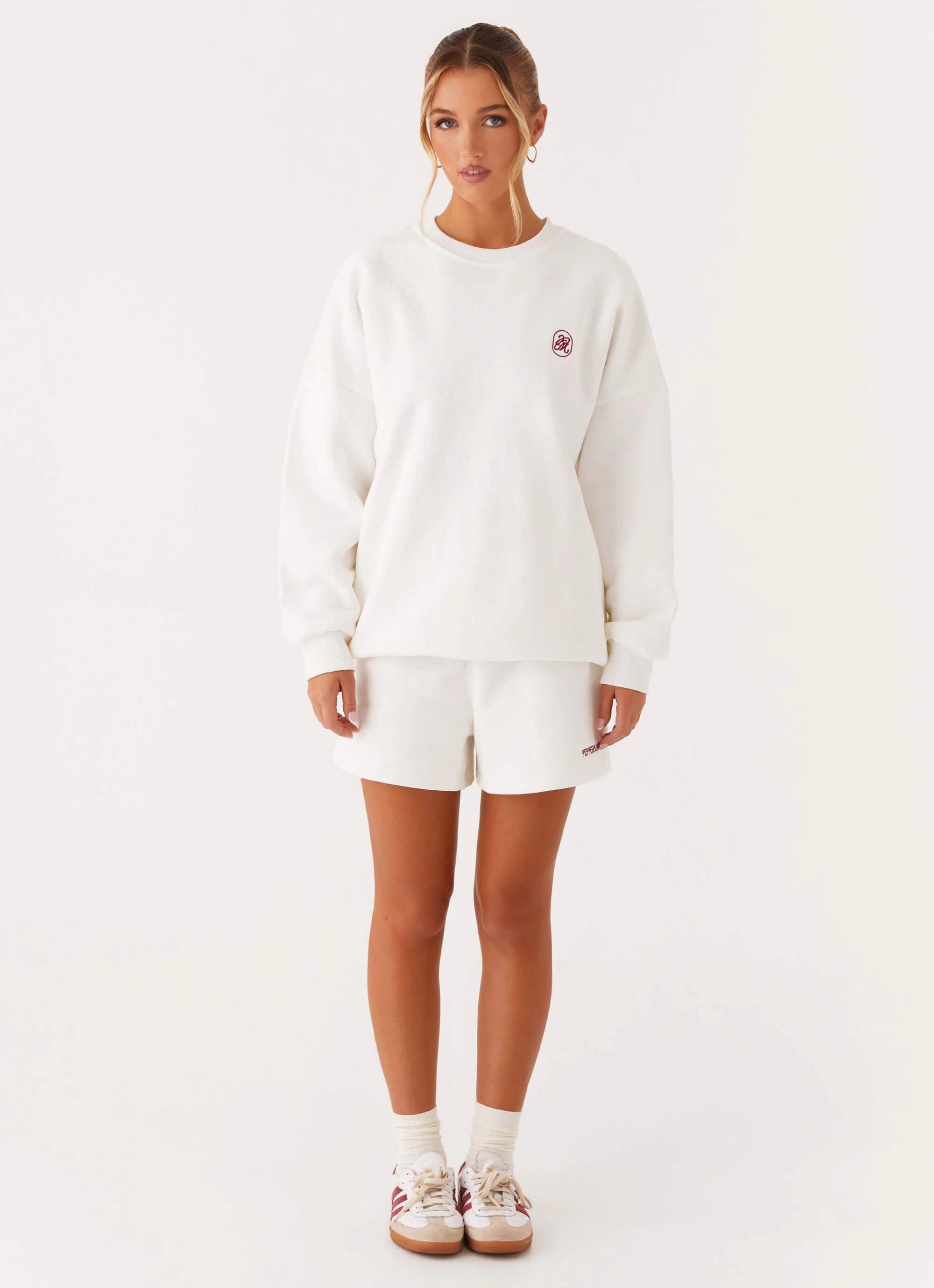 Signature Oversized Sweatshirt - Ivory Zipper Closure System