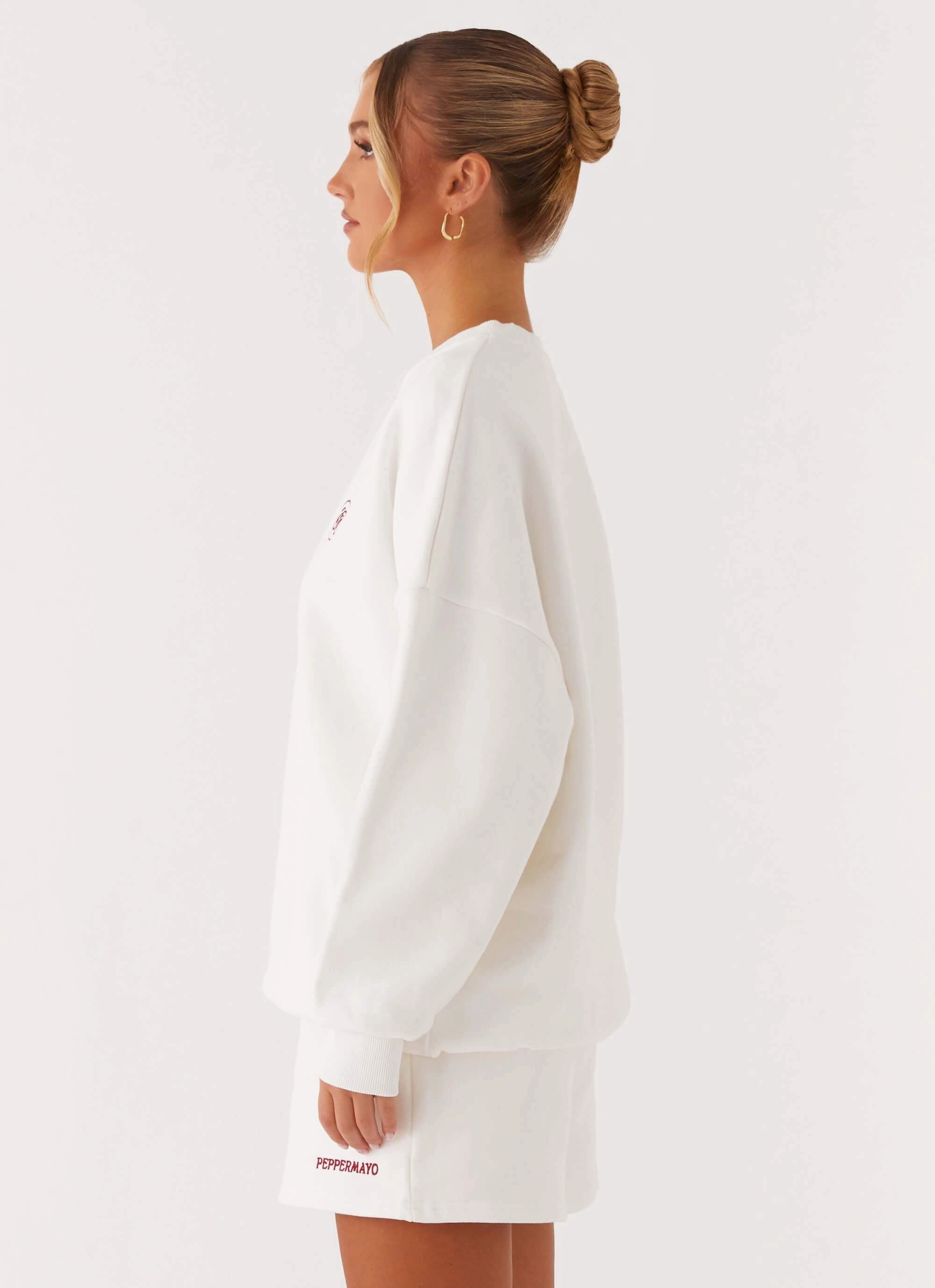Signature Oversized Sweatshirt - Ivory Anti Pilling Finish