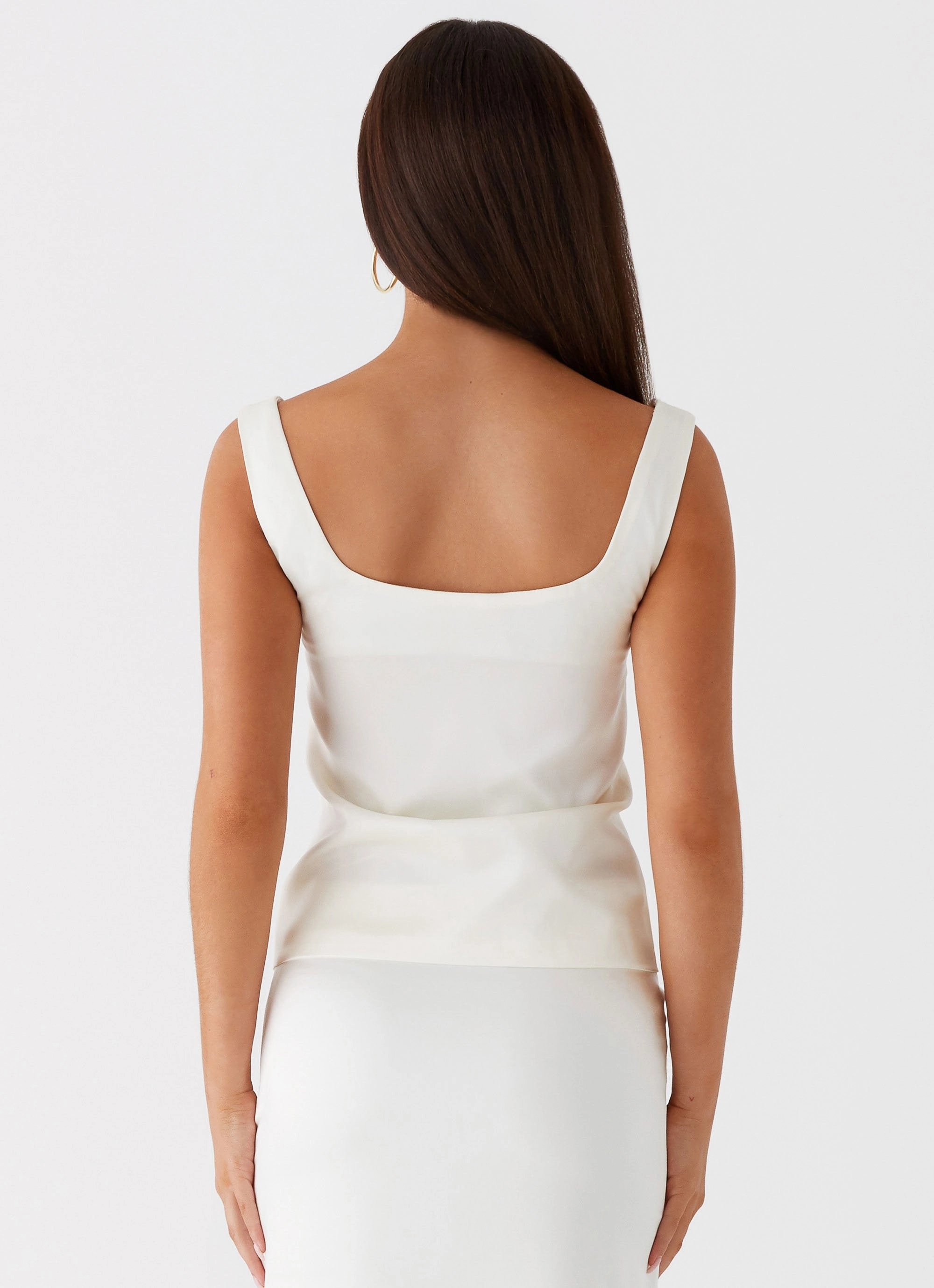 Golden Skies Bustier Panel Top - Ivory SustainableBlend Reflective Safety Trim