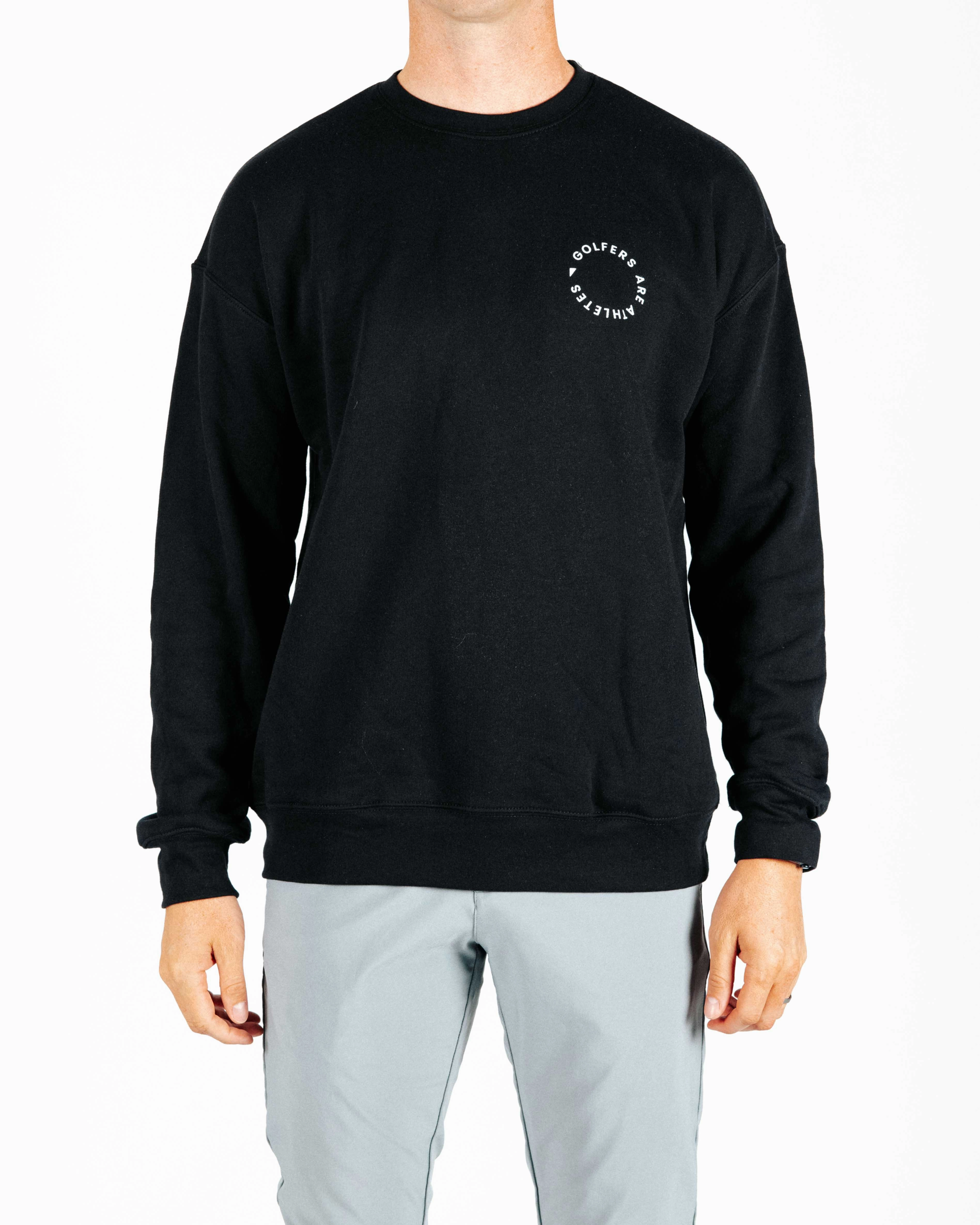 Golfers Are Athletes - Black Crew Neck GarmentWashed Texture