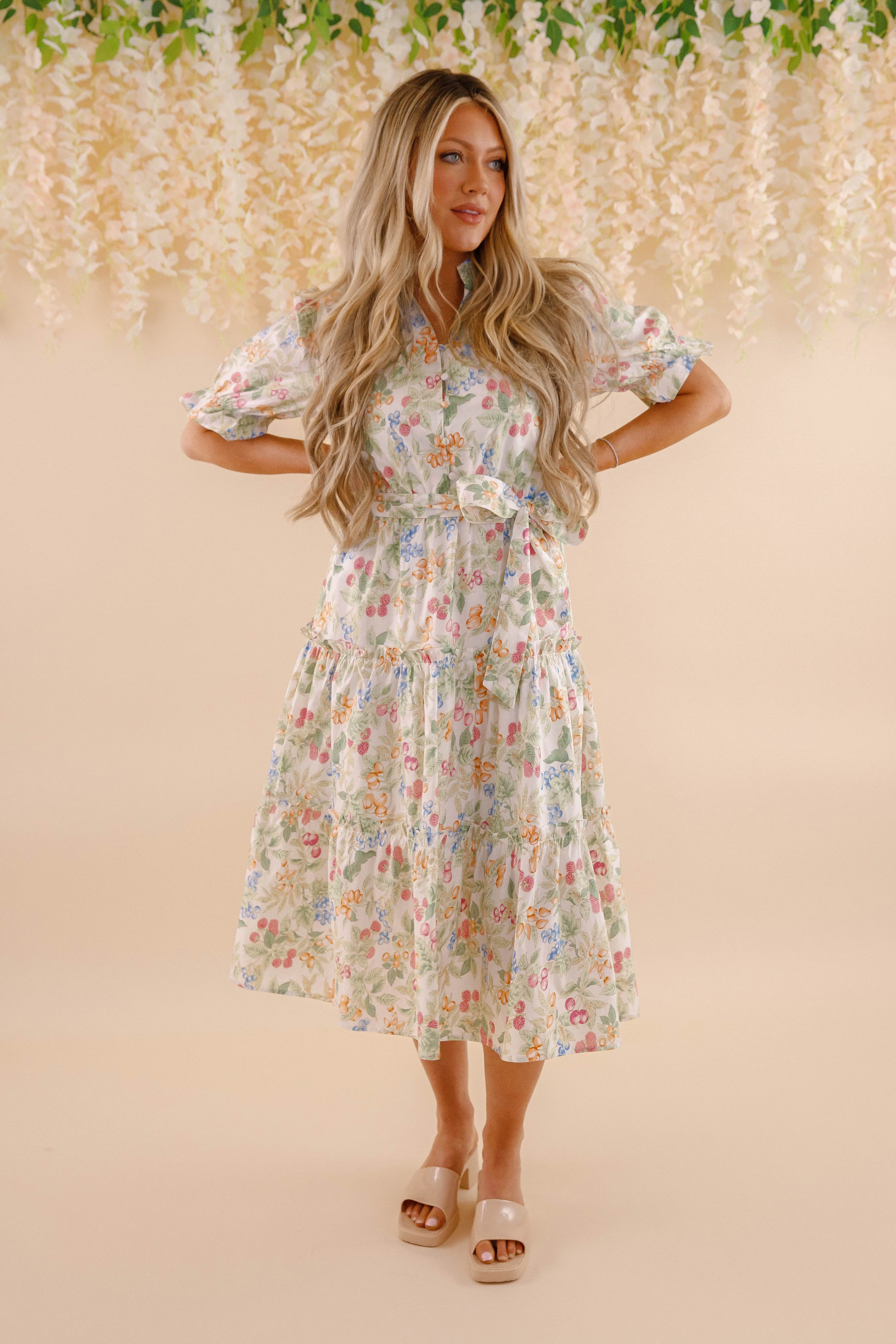 Light Appeal Minimal Details Good Fortune Midi Dress