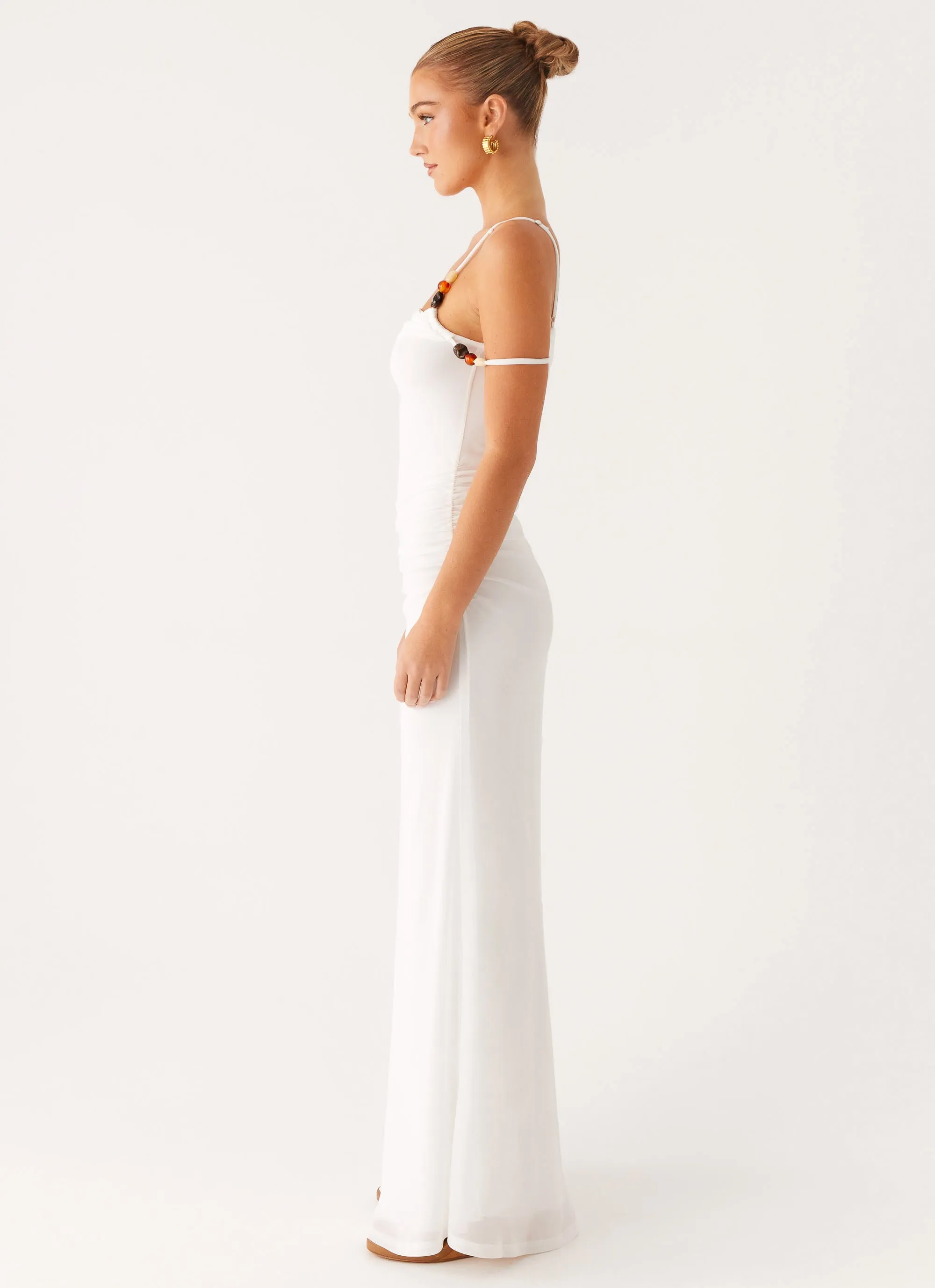 Conquer Maxi Dress - Off White Photo Glow