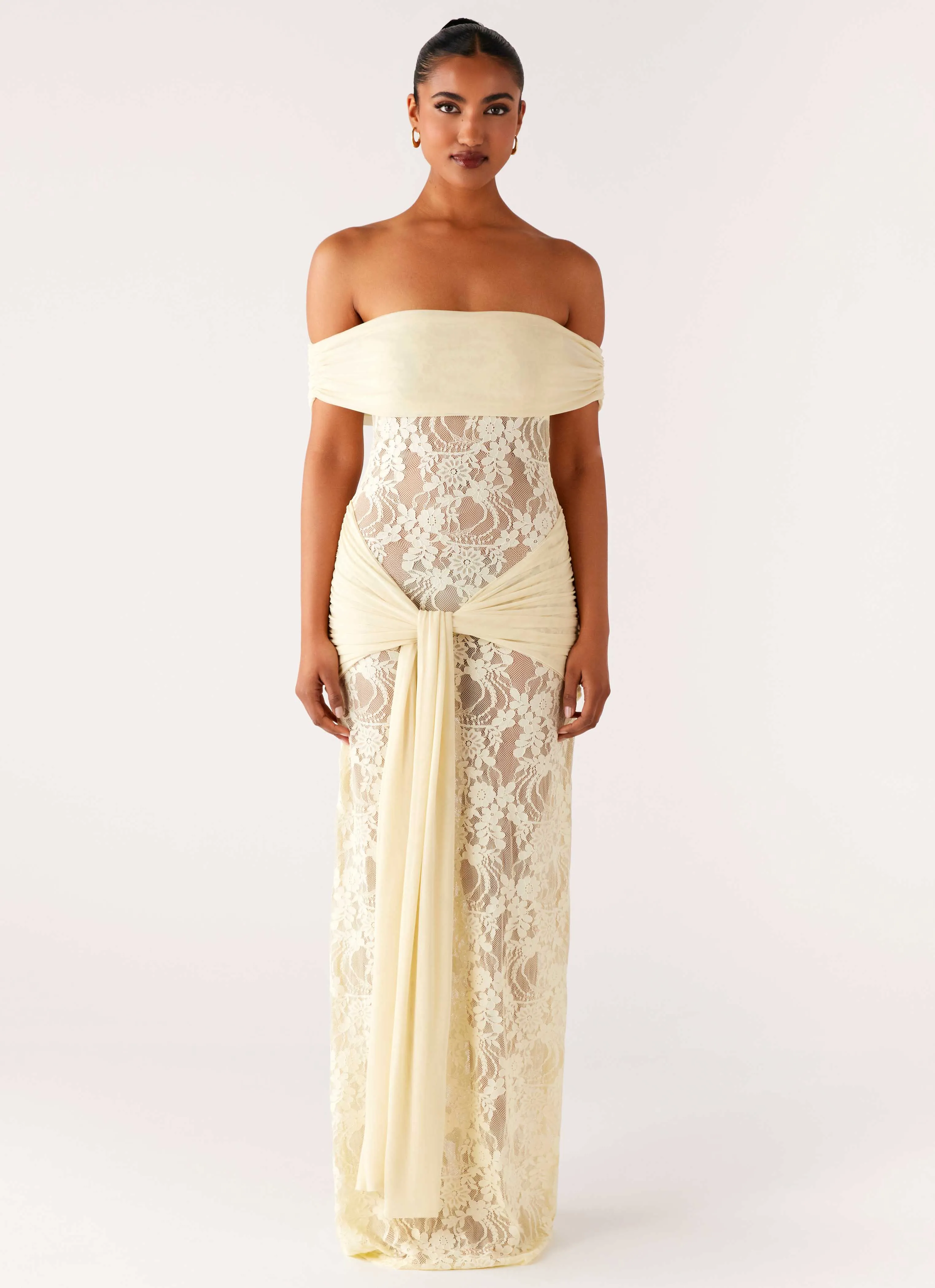 Gracie Twist Maxi Dress - Yellow UV-Resistant Simple Touch