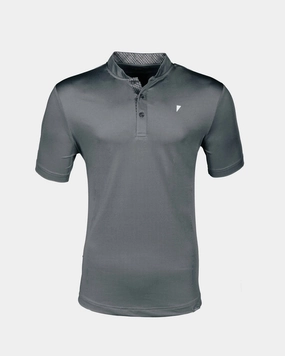 Elasticized Waistband Bound Seam Edges Gray Blade Polo