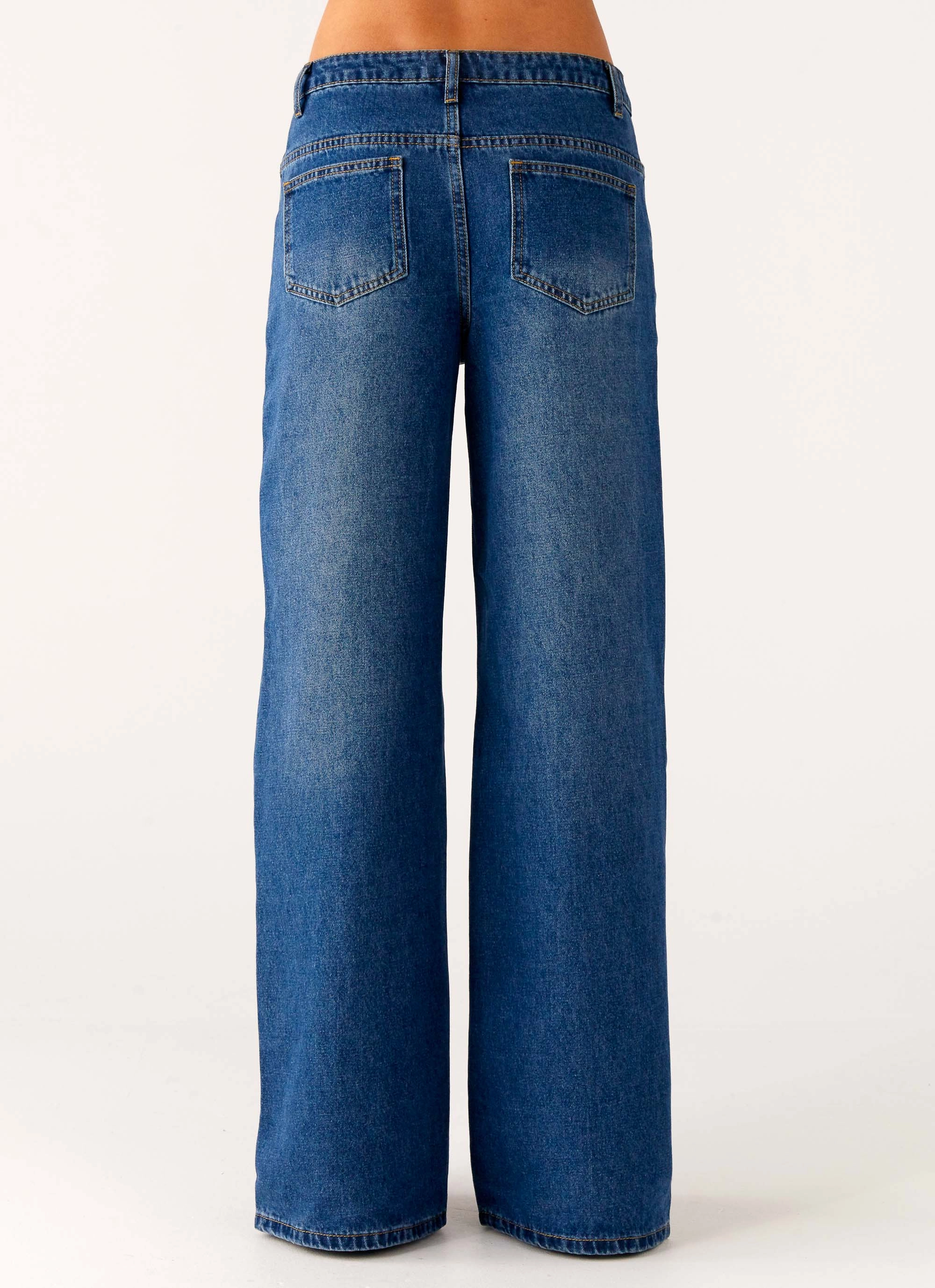 Effortless Look Grayson Straight Leg Jeans - Denim Blue