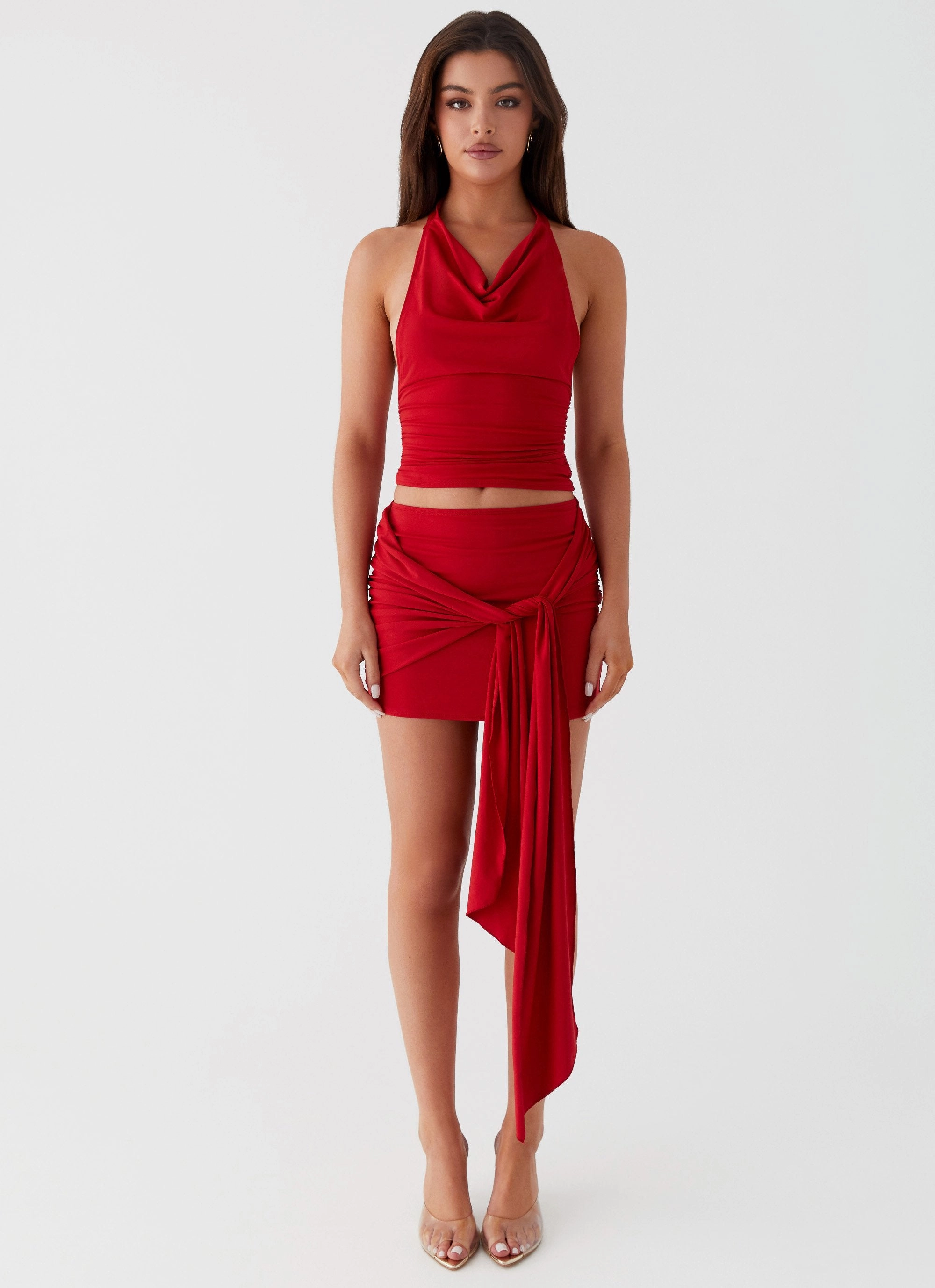 Grazie Lou Top - Red Minimalist Styling WaterRepellent Coating