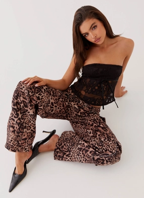 QuickReleaseBuckle Greedy Cargo Pants - Leopard