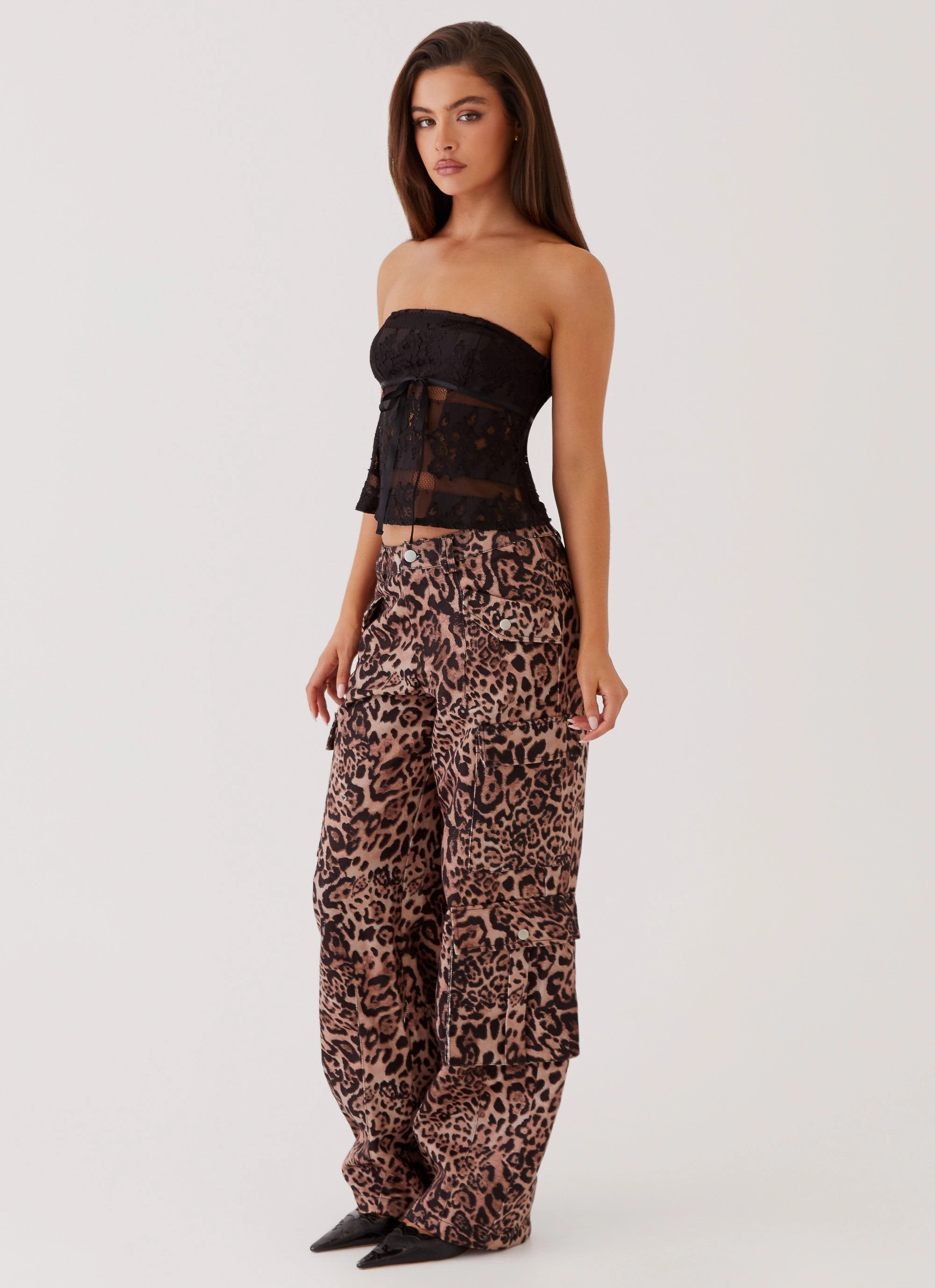 Casual Comfort Look Greedy Cargo Pants - Leopard