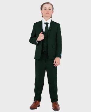 Green Boys Slim Fit Suit